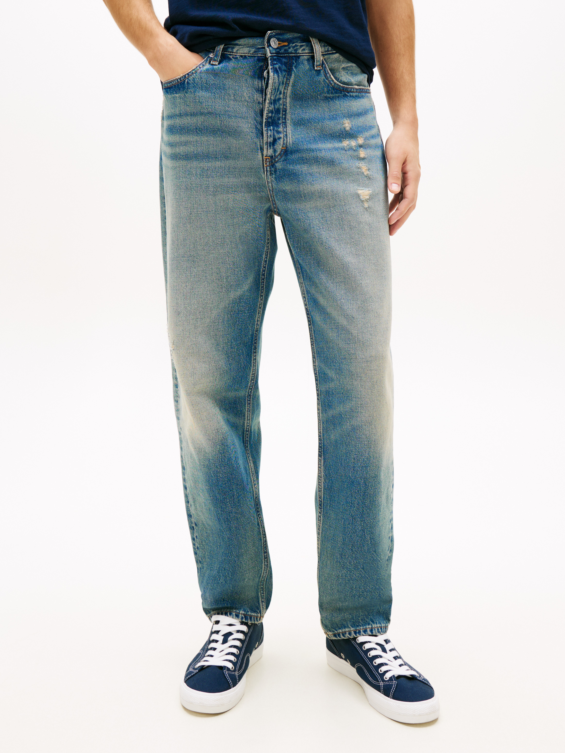 Sonny Distressed Regular Tapered Leg Jeans