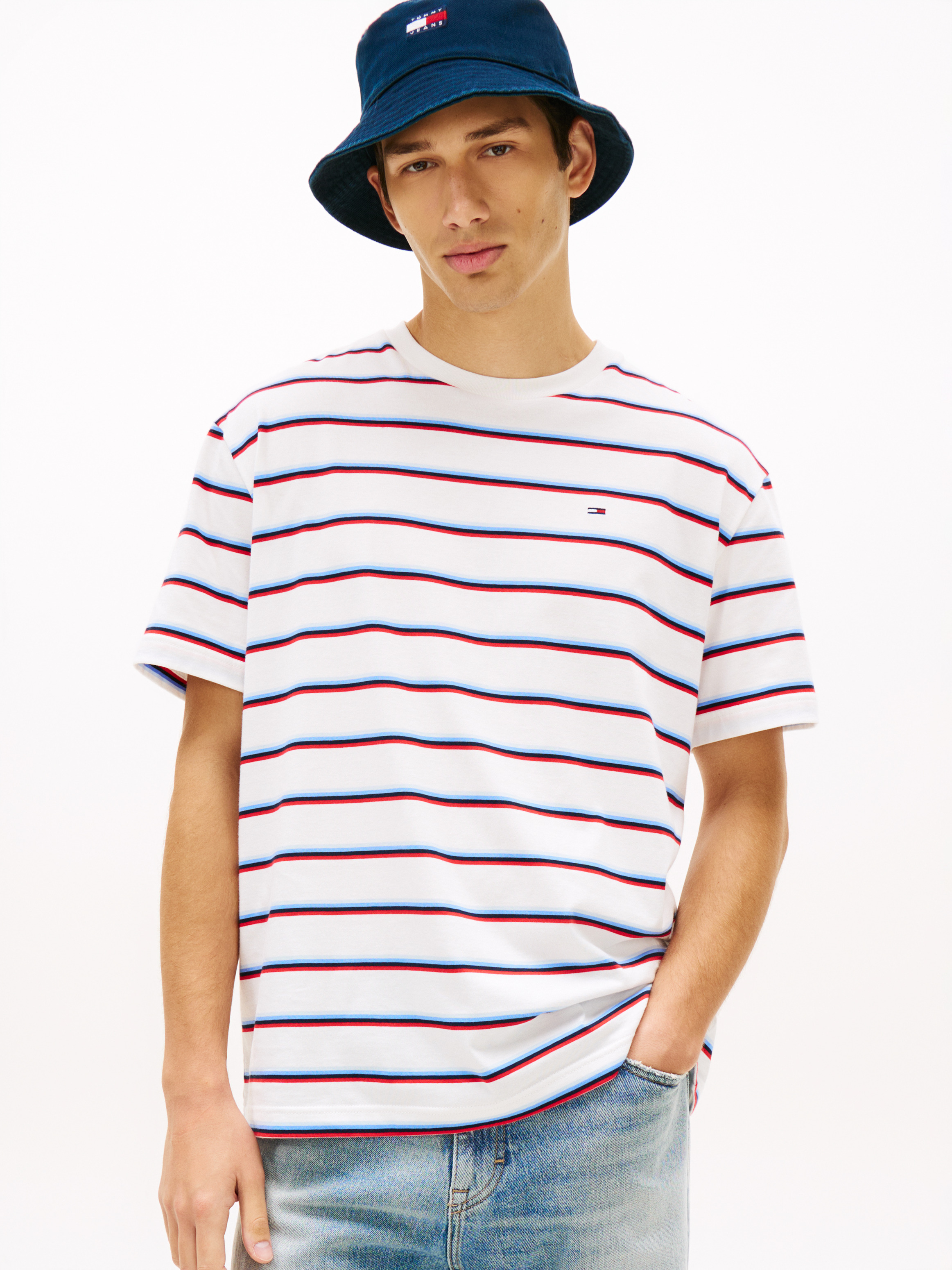 Hilfiger Flag Stripe Relaxed Jersey T-Shirt