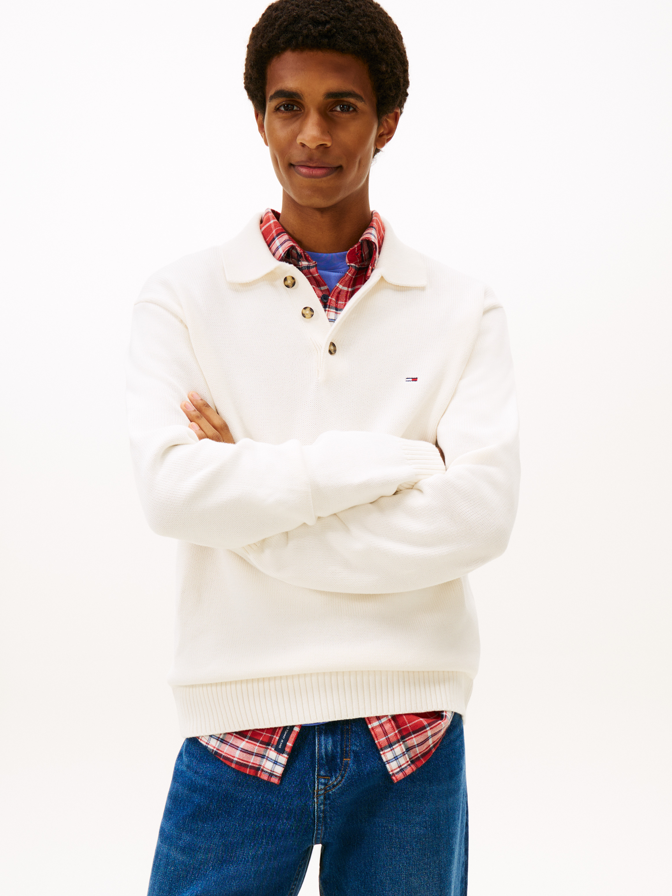Slim Fit Polo Sweater