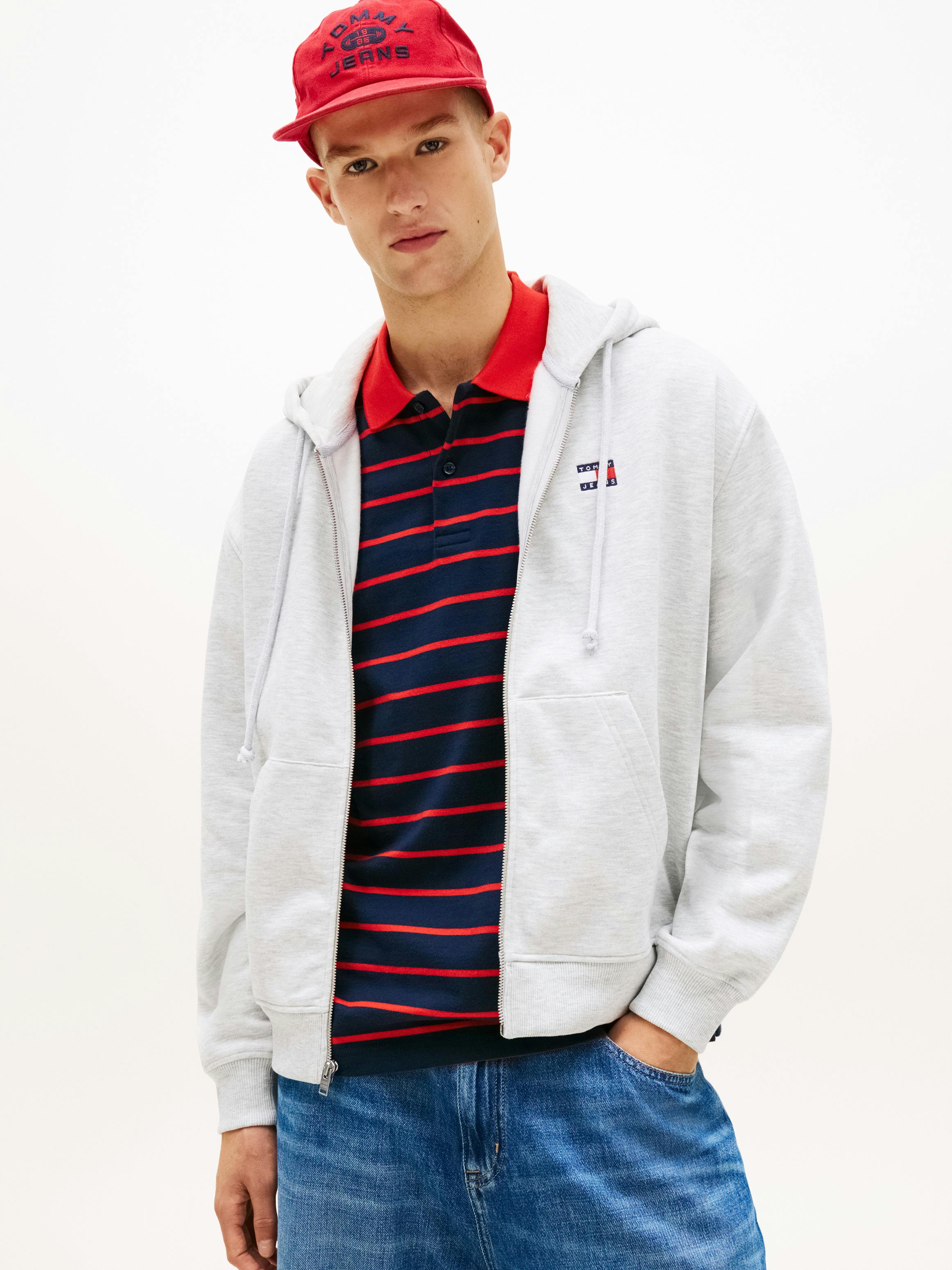 90s Badge Zip-Thru Hoodie | Sweatshirts & Hoodies | Tommy Jeans