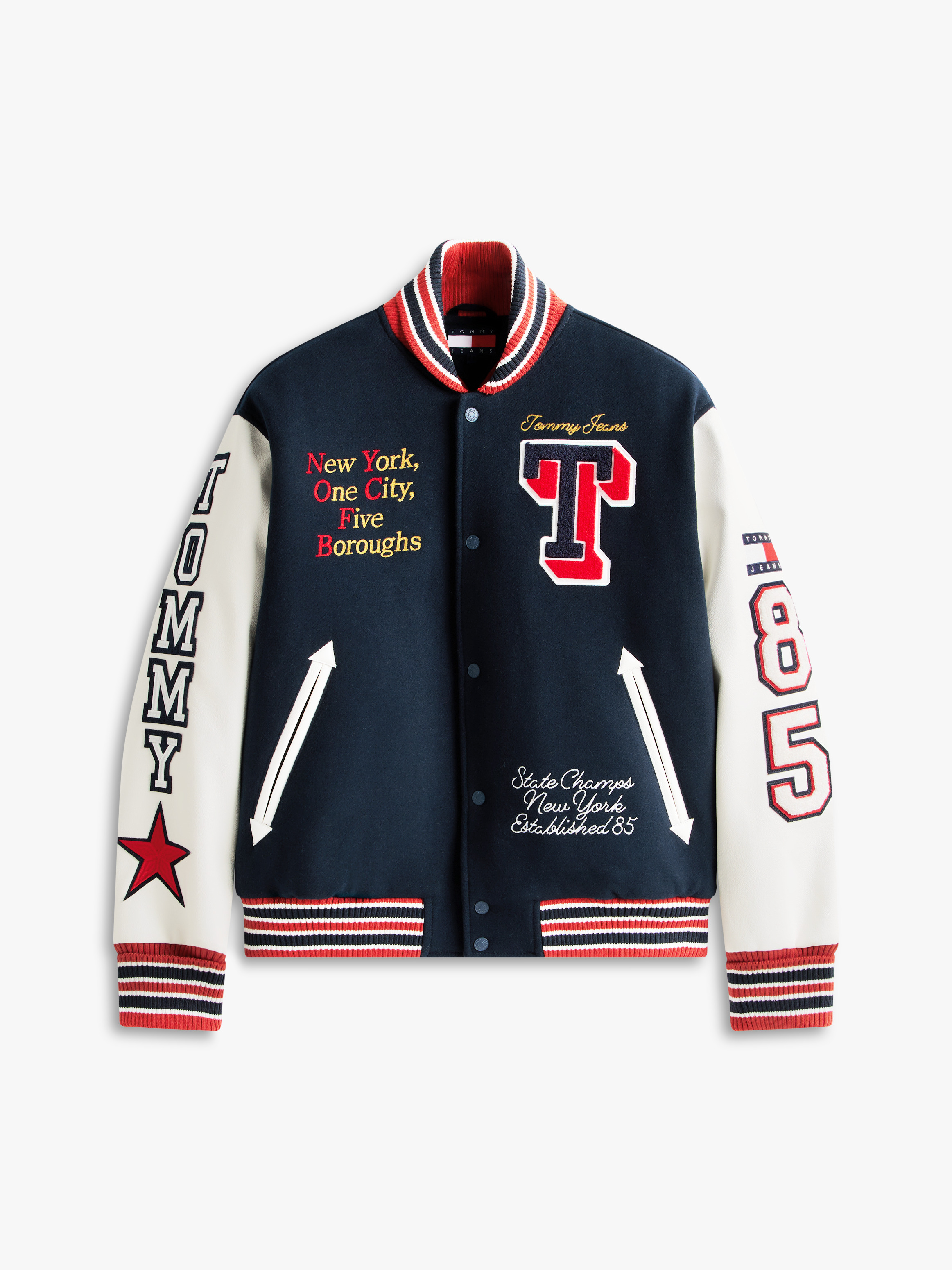 Logo Applique Wool Blend Varsity Jacket | Coats & Jackets | Tommy