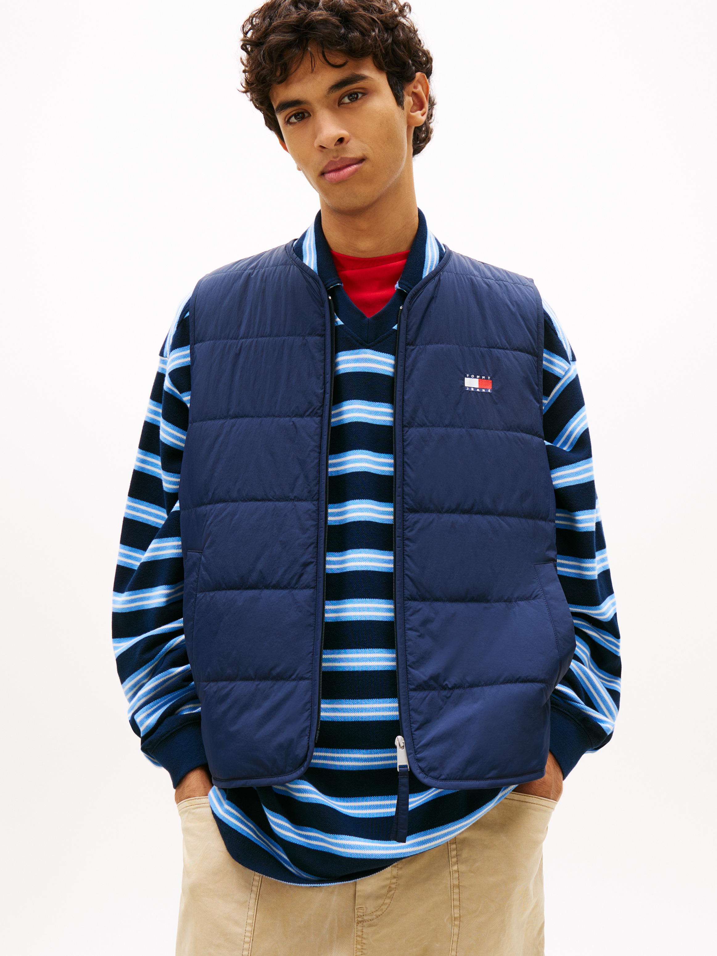 Water Repellent Colour-Blocked Back Logo Gilet