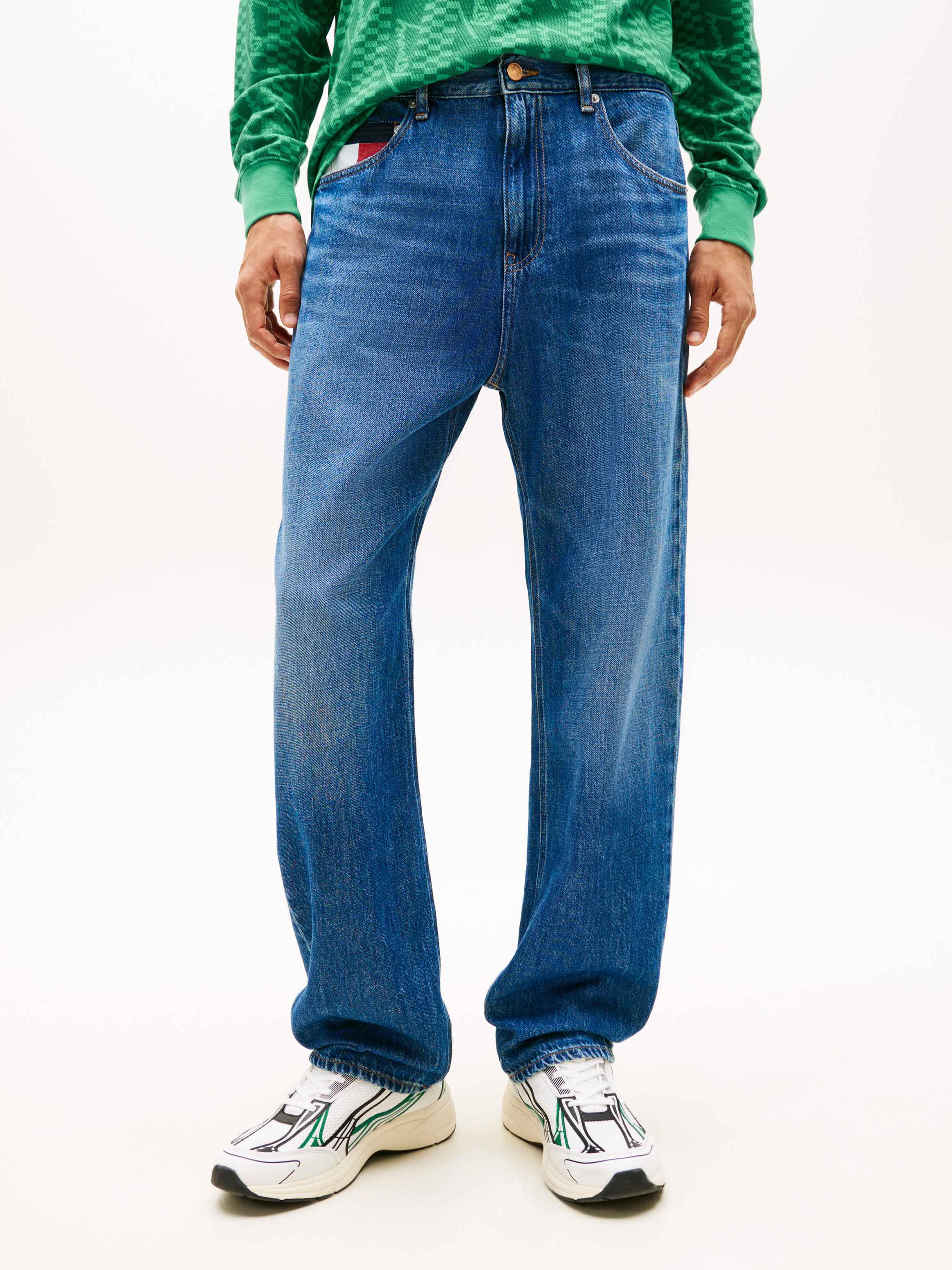 Otis Colour-Blocked Pocket Regular Straight Leg Jeans