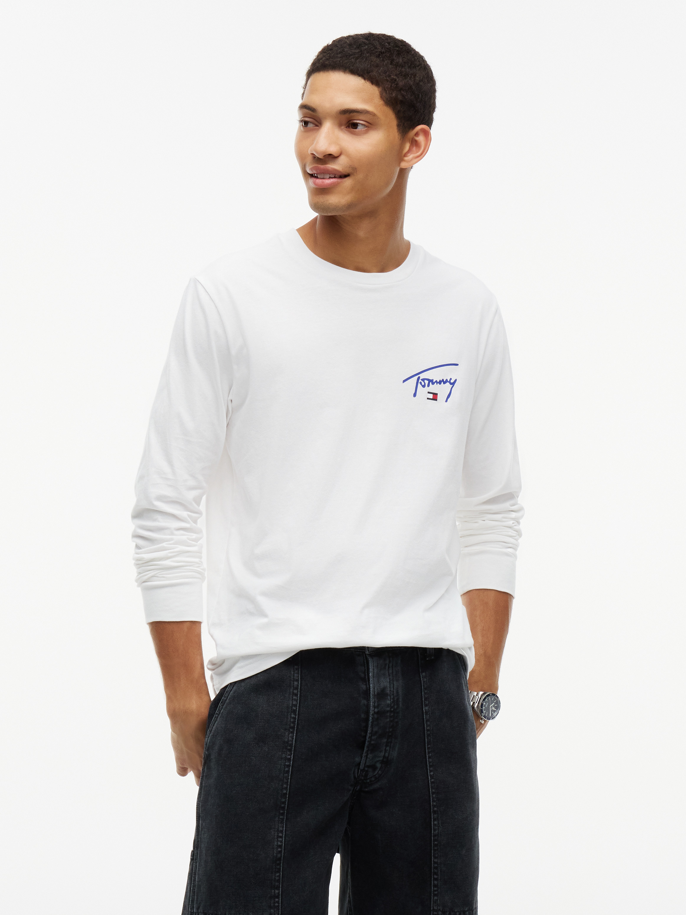 Signature Logo Slim Long Sleeve T-Shirt