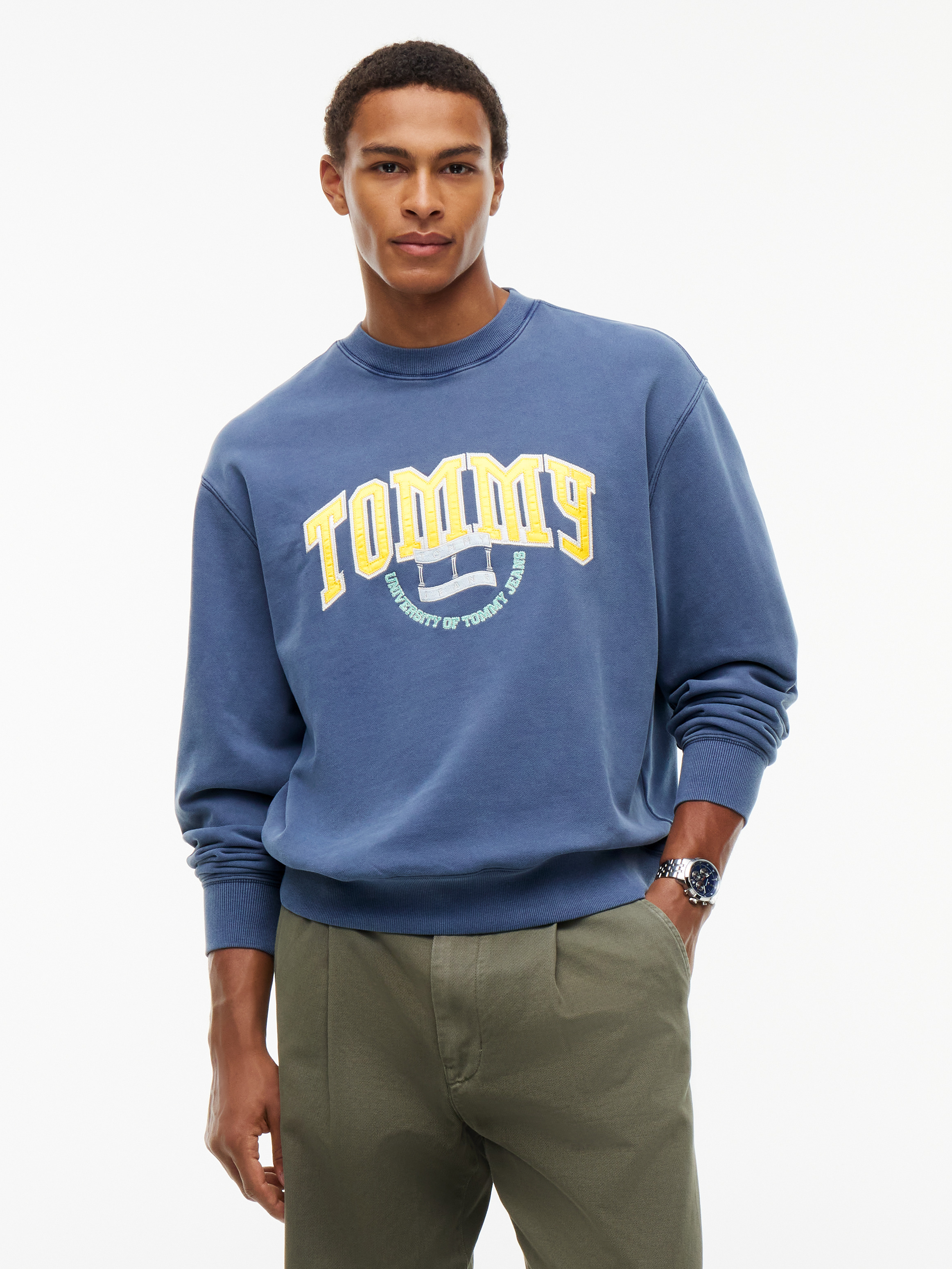 Varsity Logo Relaxed Terry Sweatshirt