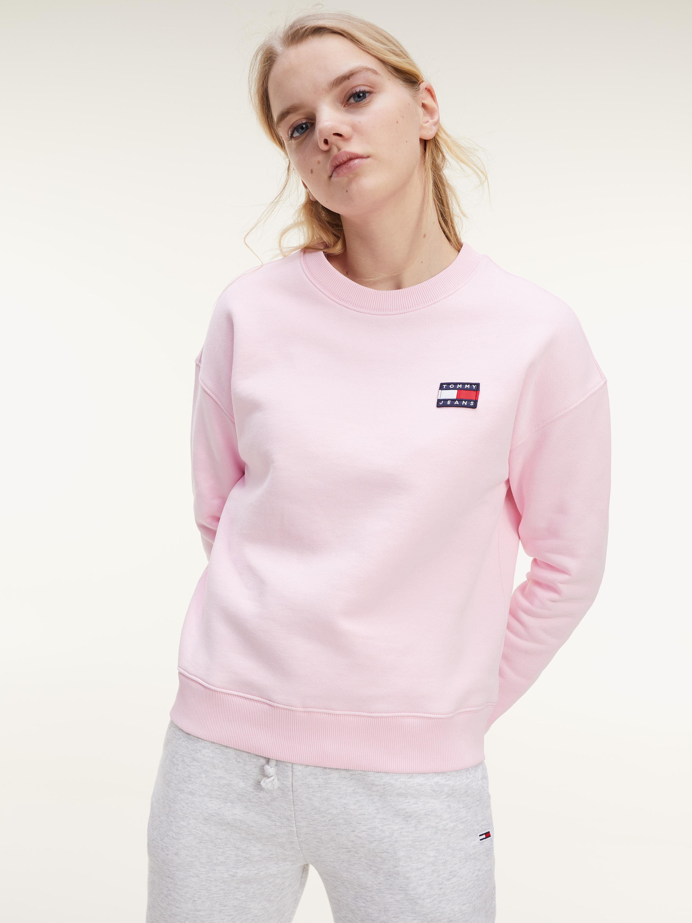 Pink tommy shop sweatshirt