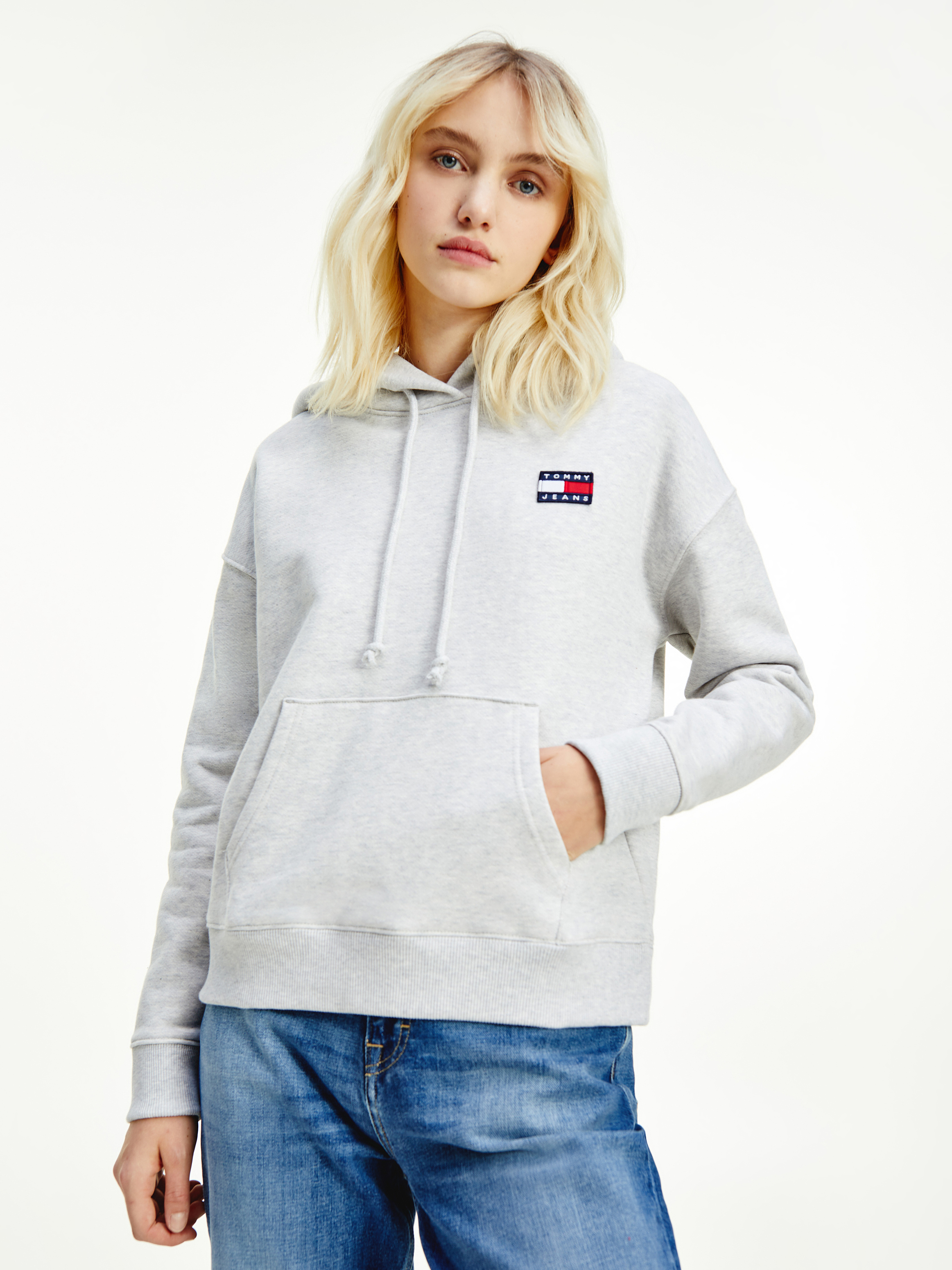 Tommy jeans grey on sale sweater