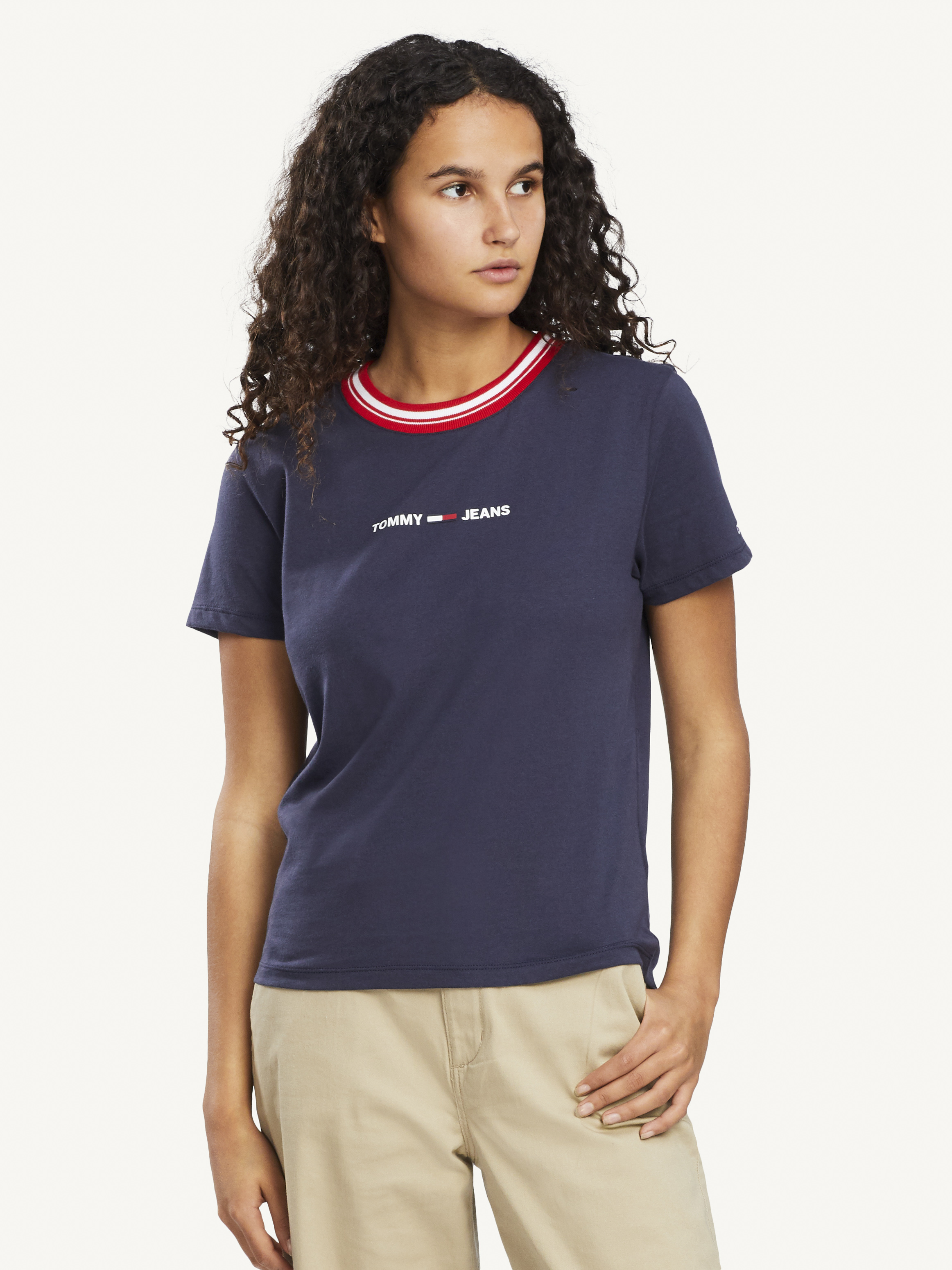 Rib Collar Tee T shirts Tommy Hilfiger
