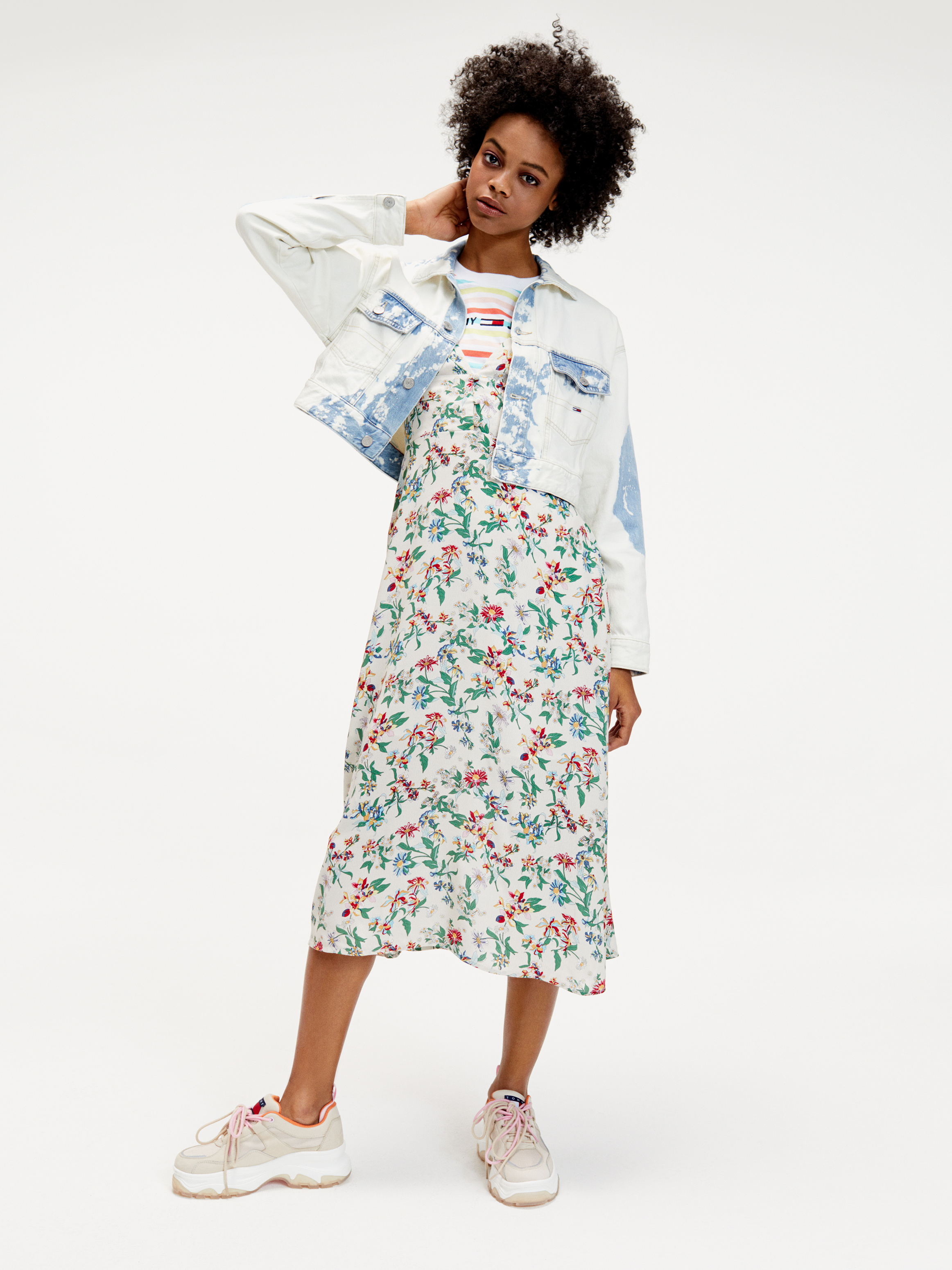 tommy hilfiger cropped trucker jacket