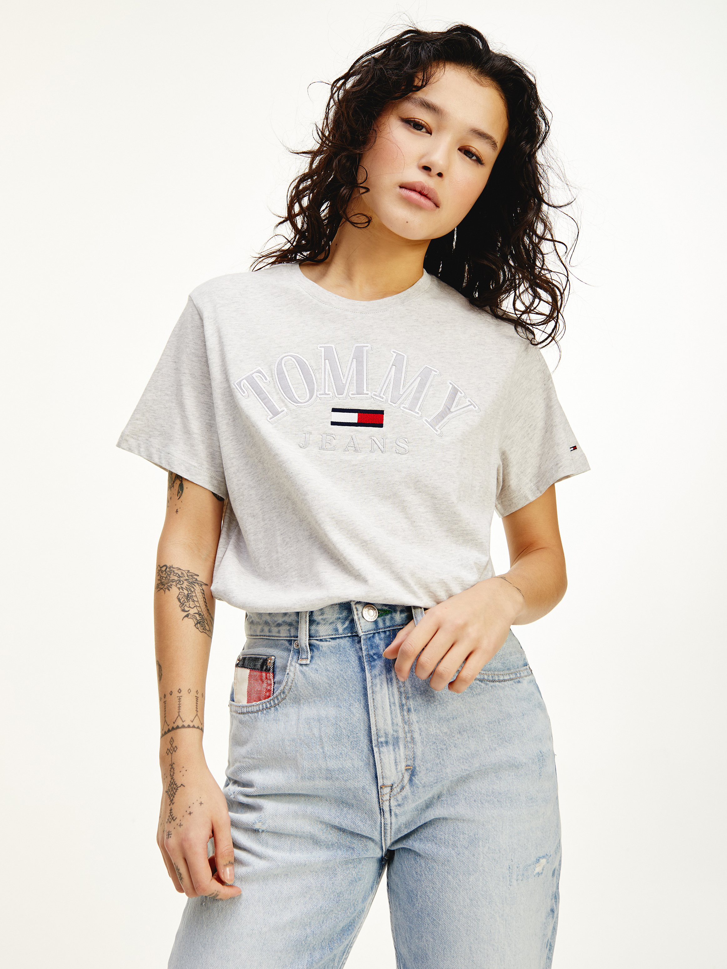 cropped t shirt tommy hilfiger