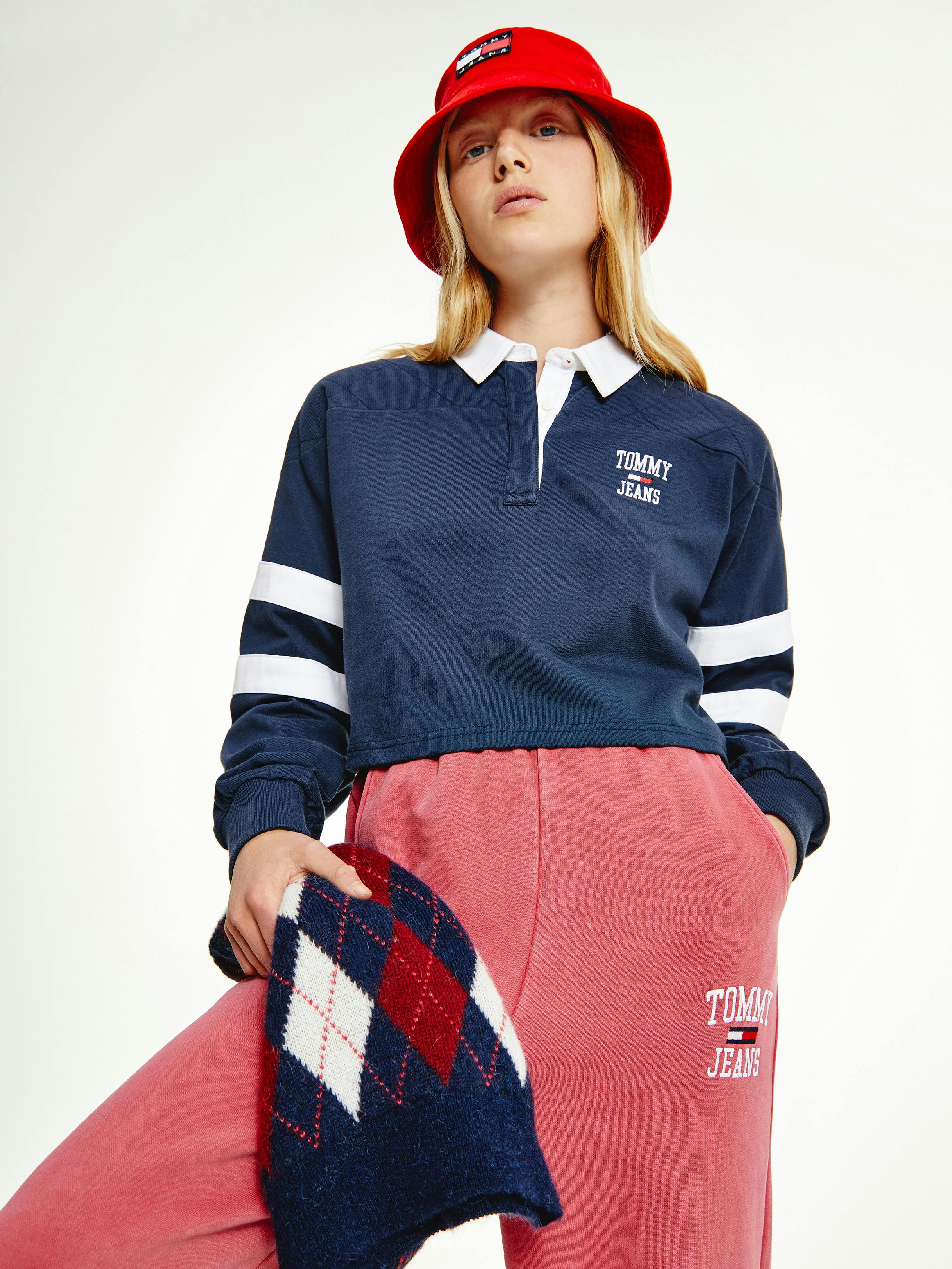Tommy hilfiger cropped rugby shirt Clearance
