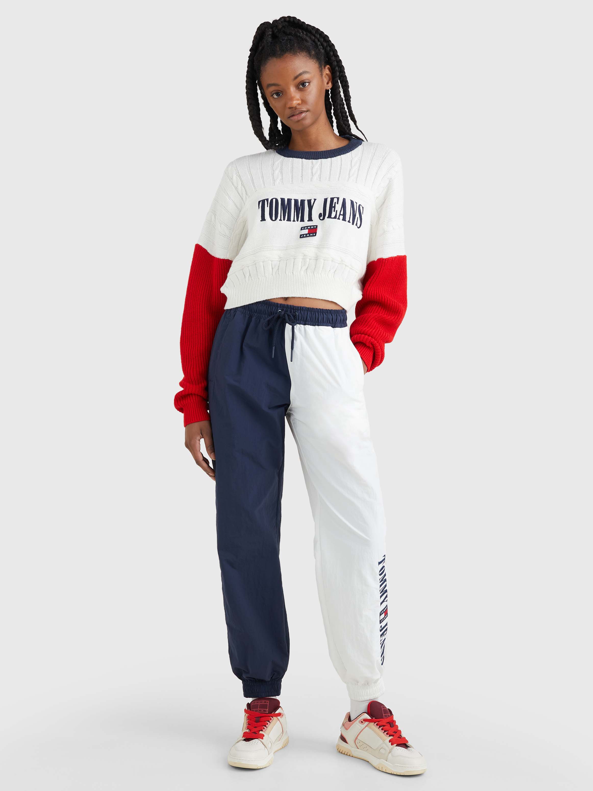 cropped jumper tracksuit