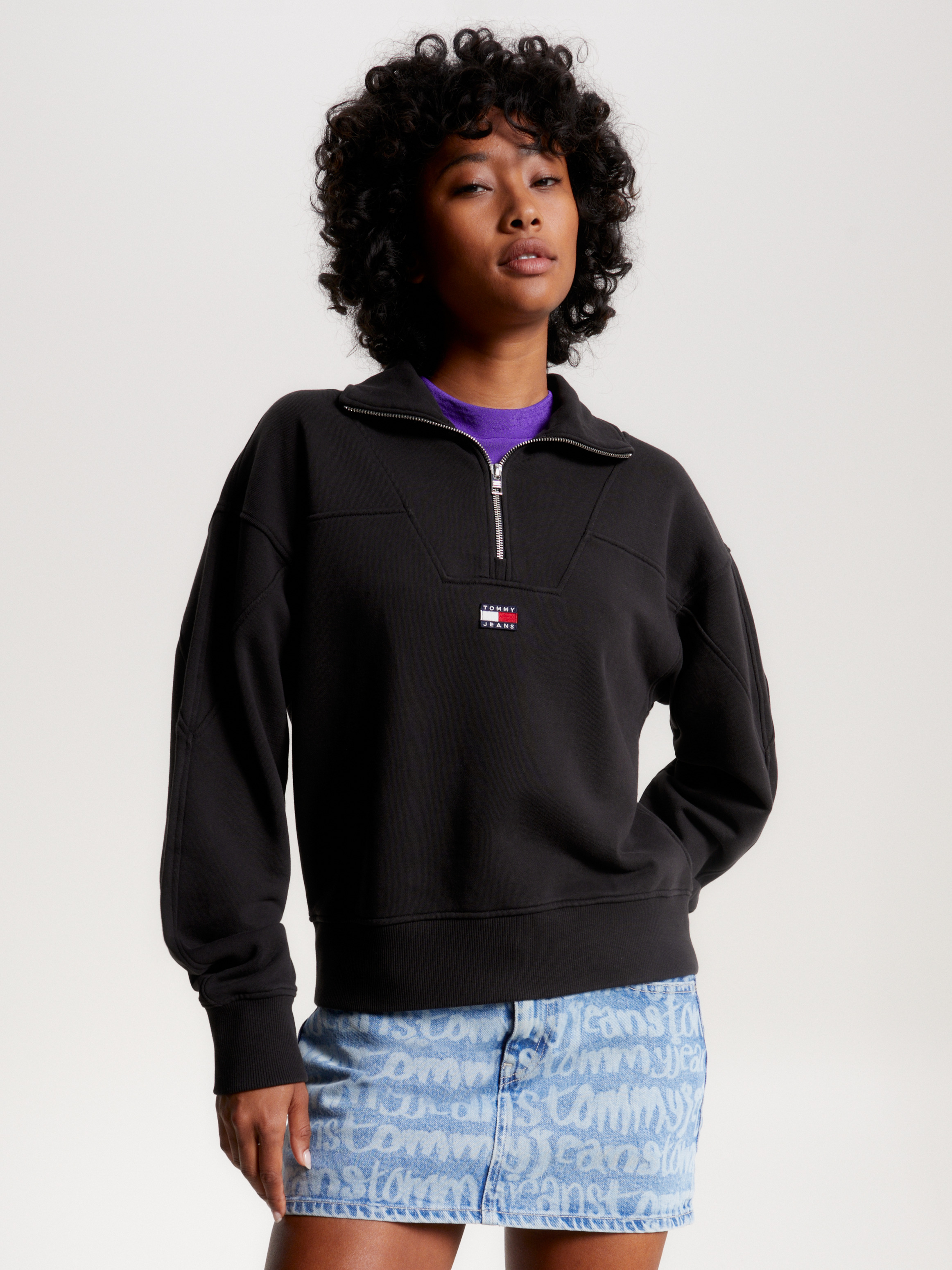 tommy jeans 1 4 zip