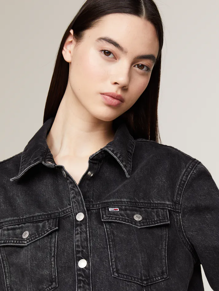 Denim A-Line Knee Length Shirt Dress | Dresses & Jumpsuits | Tommy Jeans Denim A-Line Knee Length Shirt Dress | Dresses & Jumpsuits | Tommy Jeans
