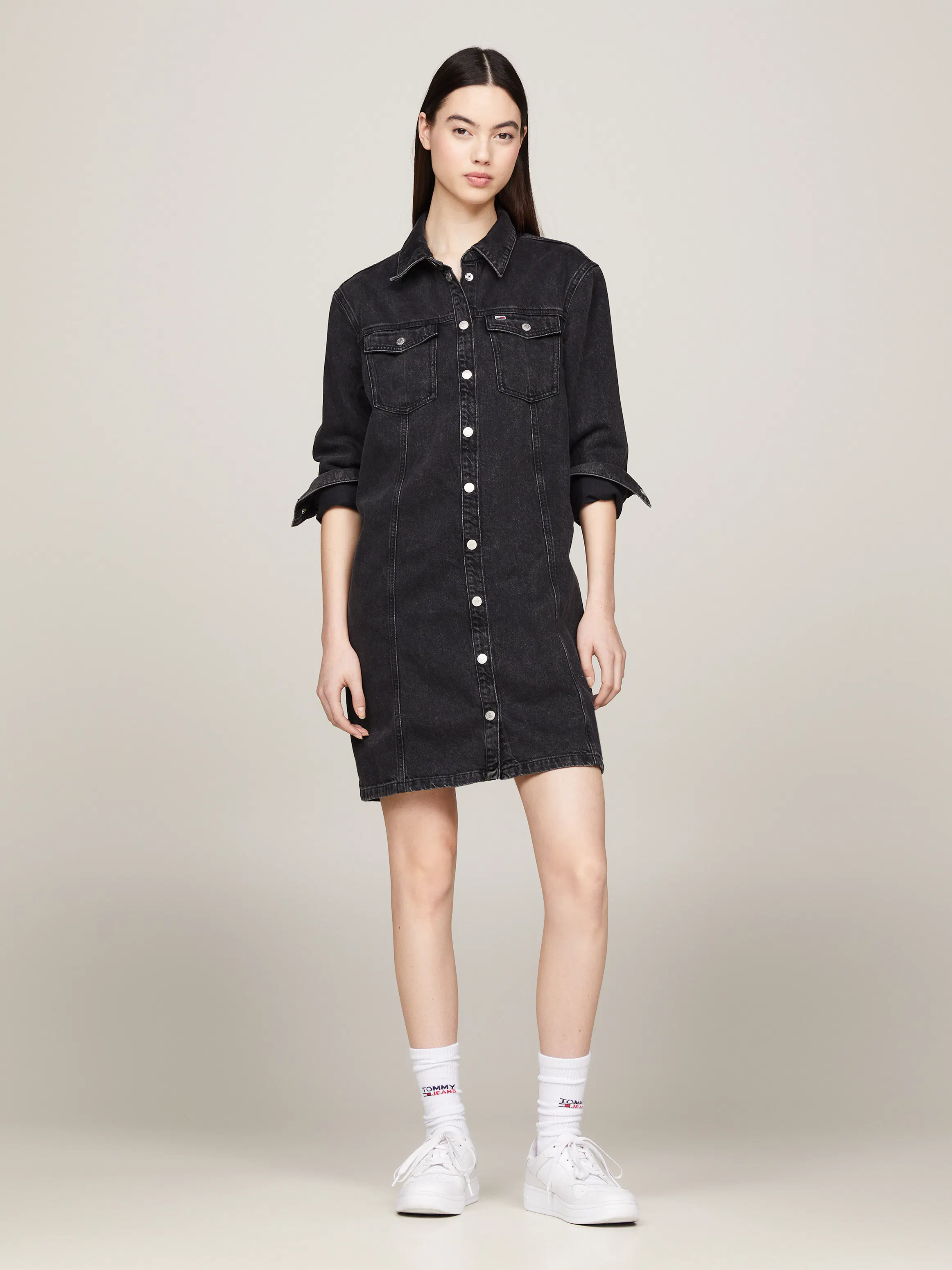 Denim A-Line Knee Length Shirt Dress | Dresses & Jumpsuits | Tommy Jeans Denim A-Line Knee Length Shirt Dress | Dresses & Jumpsuits | Tommy Jeans