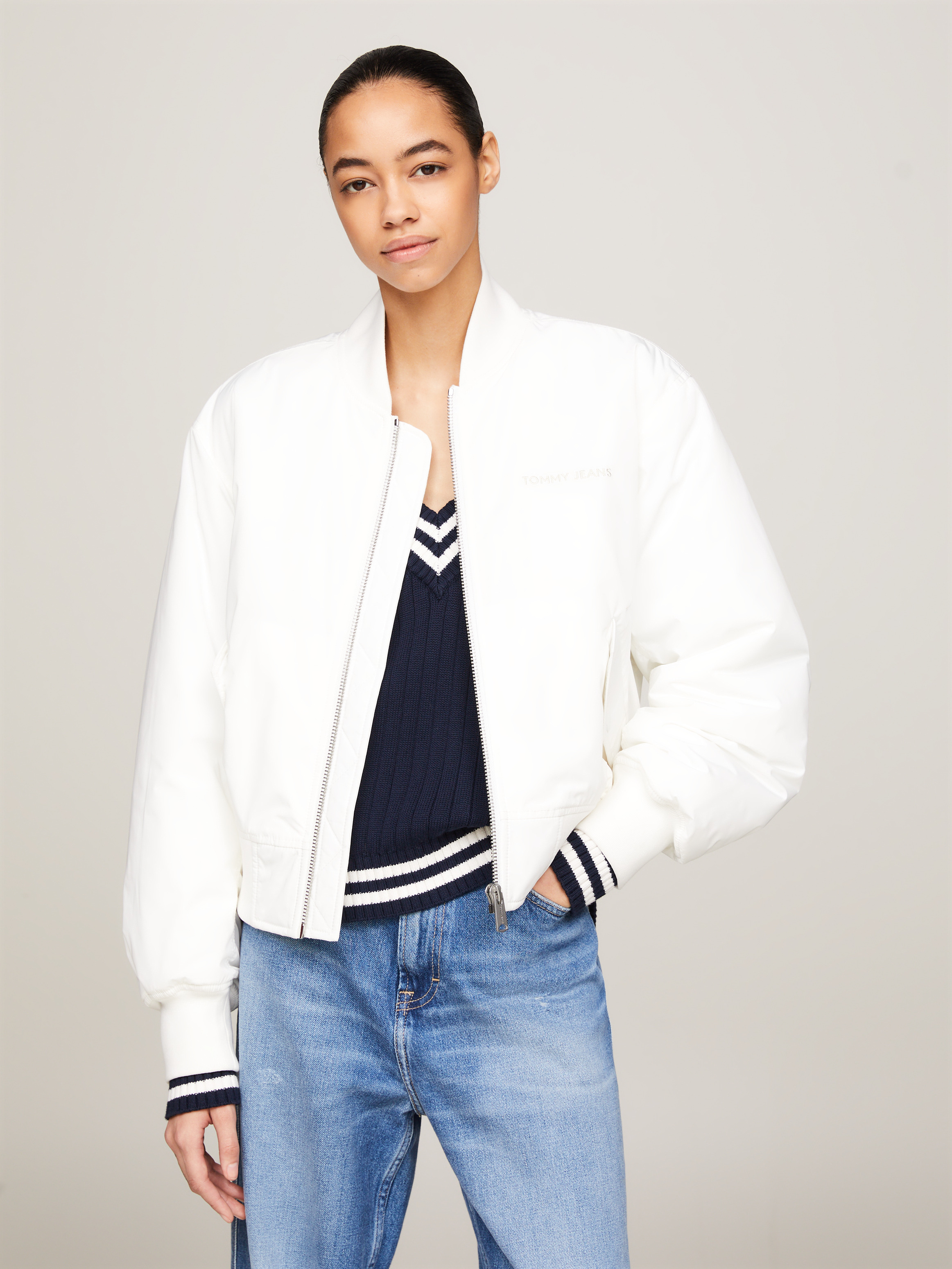 Padded Tonal Logo Bomber Jacket Coats Jackets Tommy Jeans