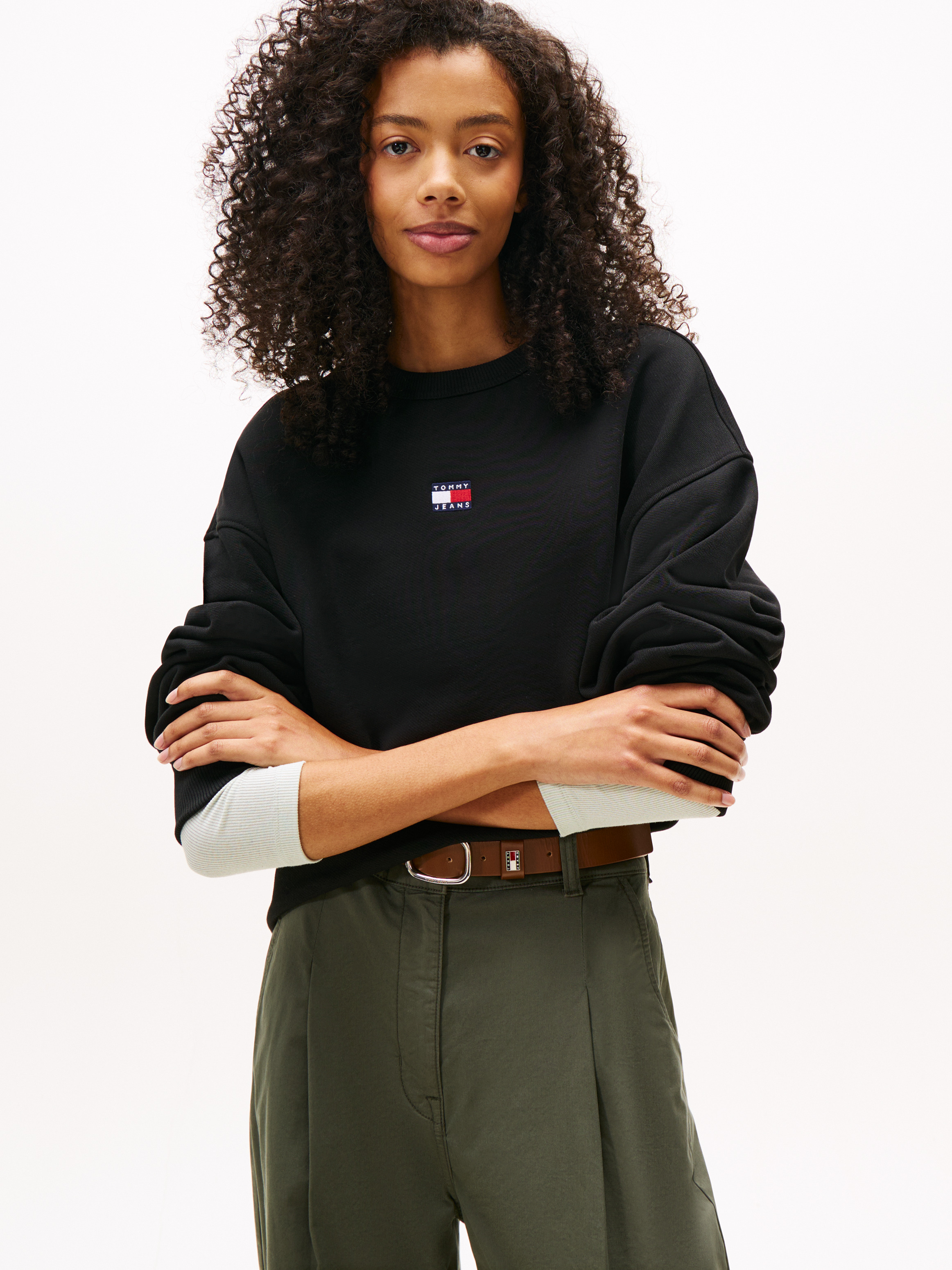 Badge Terry Boxy Fit Sweatshirt