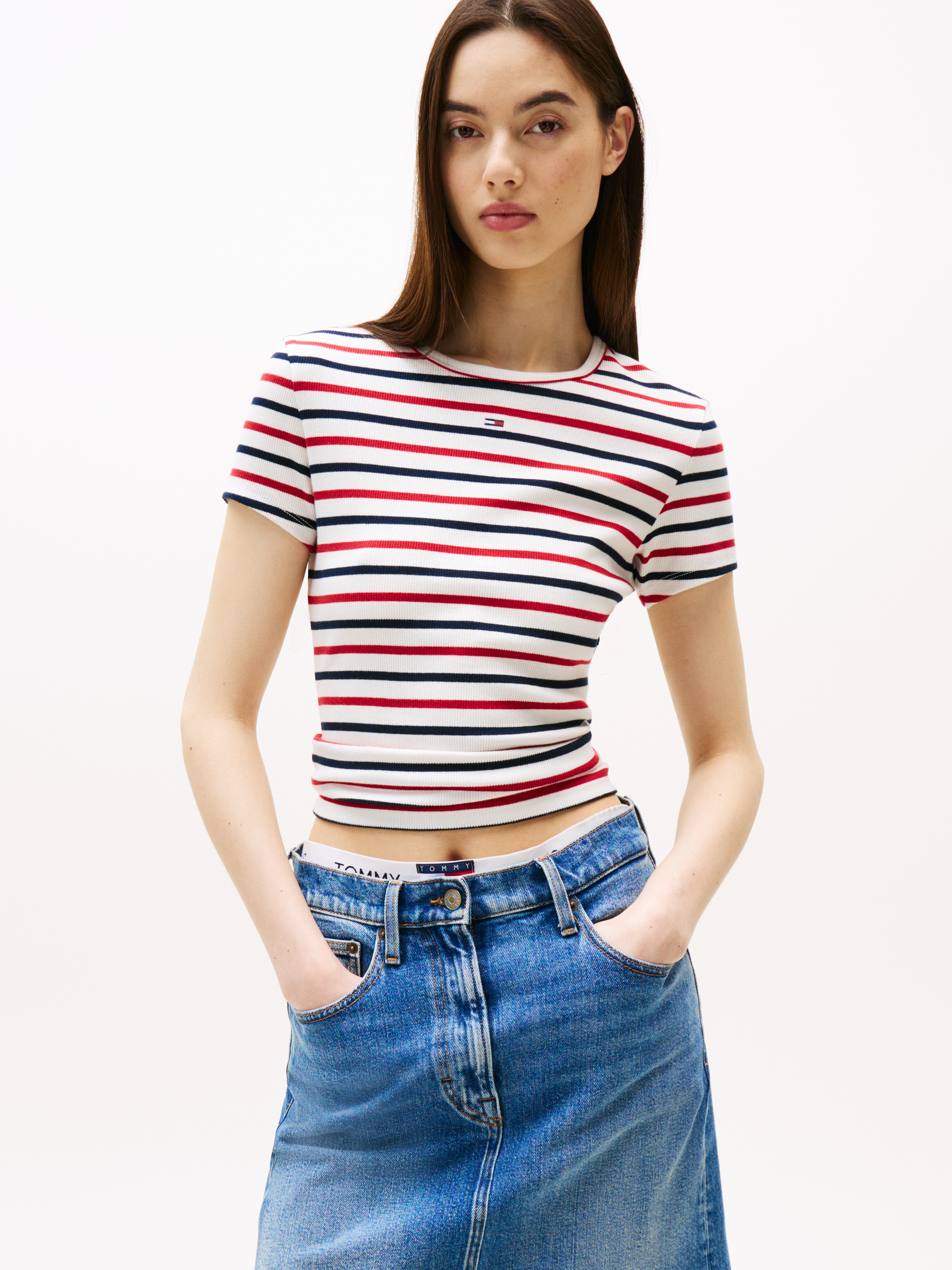 Slim Essential Rib Tee |T-Shirts | Tommy Jeans