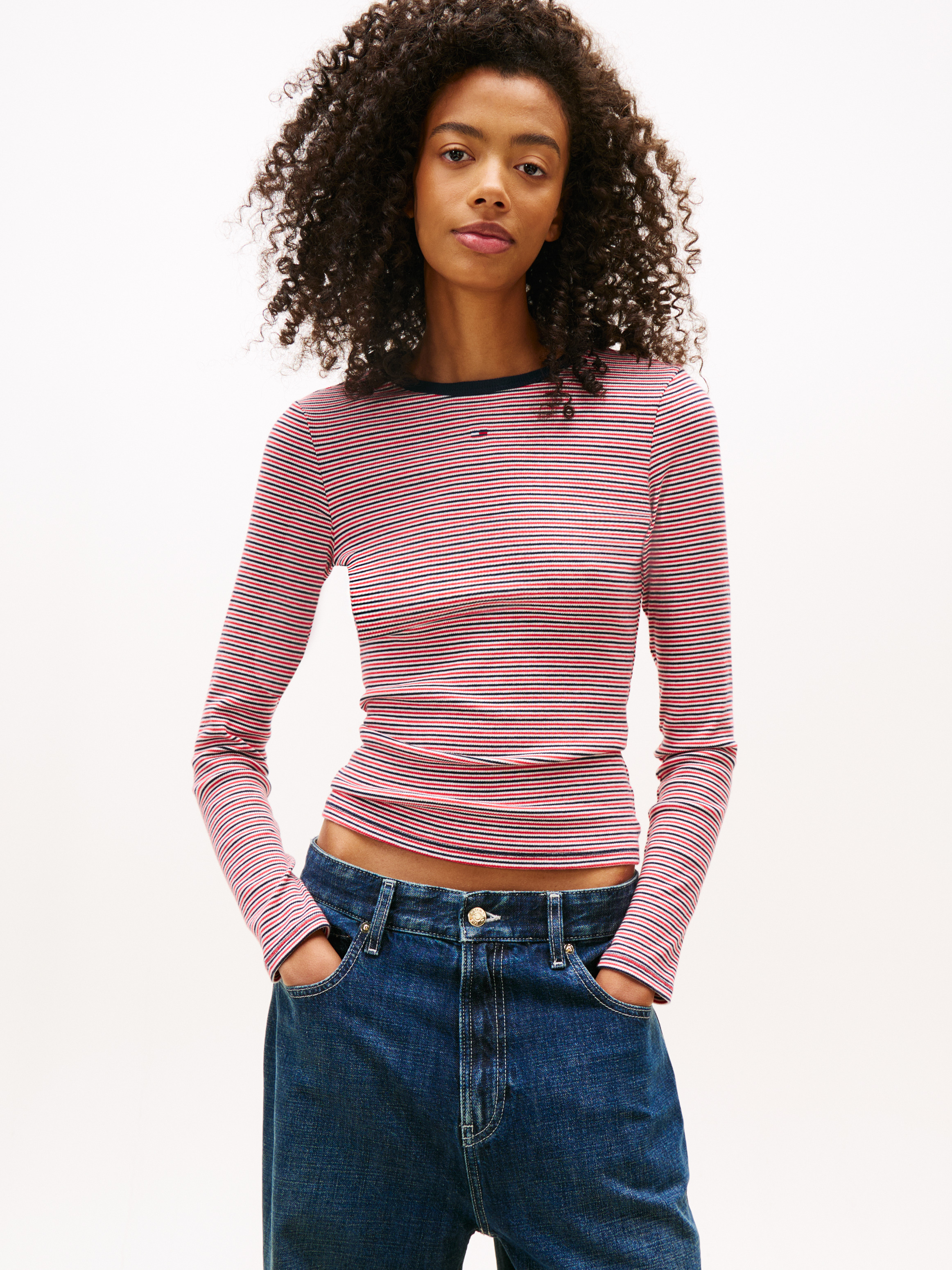 Red/Navy/White Mini Stripe