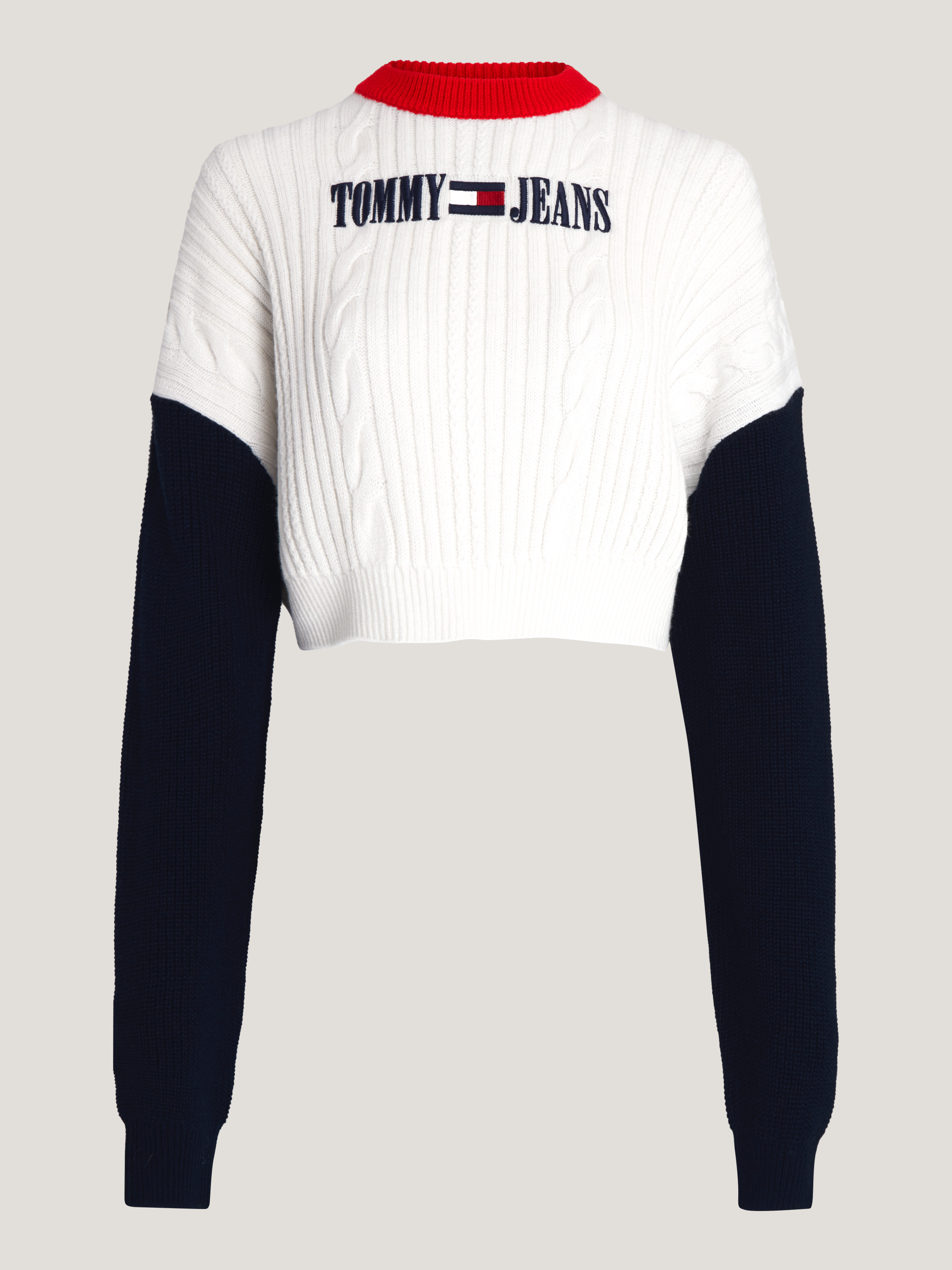 Archive Colour-Blocked Cable Knit Jumper | Knitwear | Tommy Jeans
