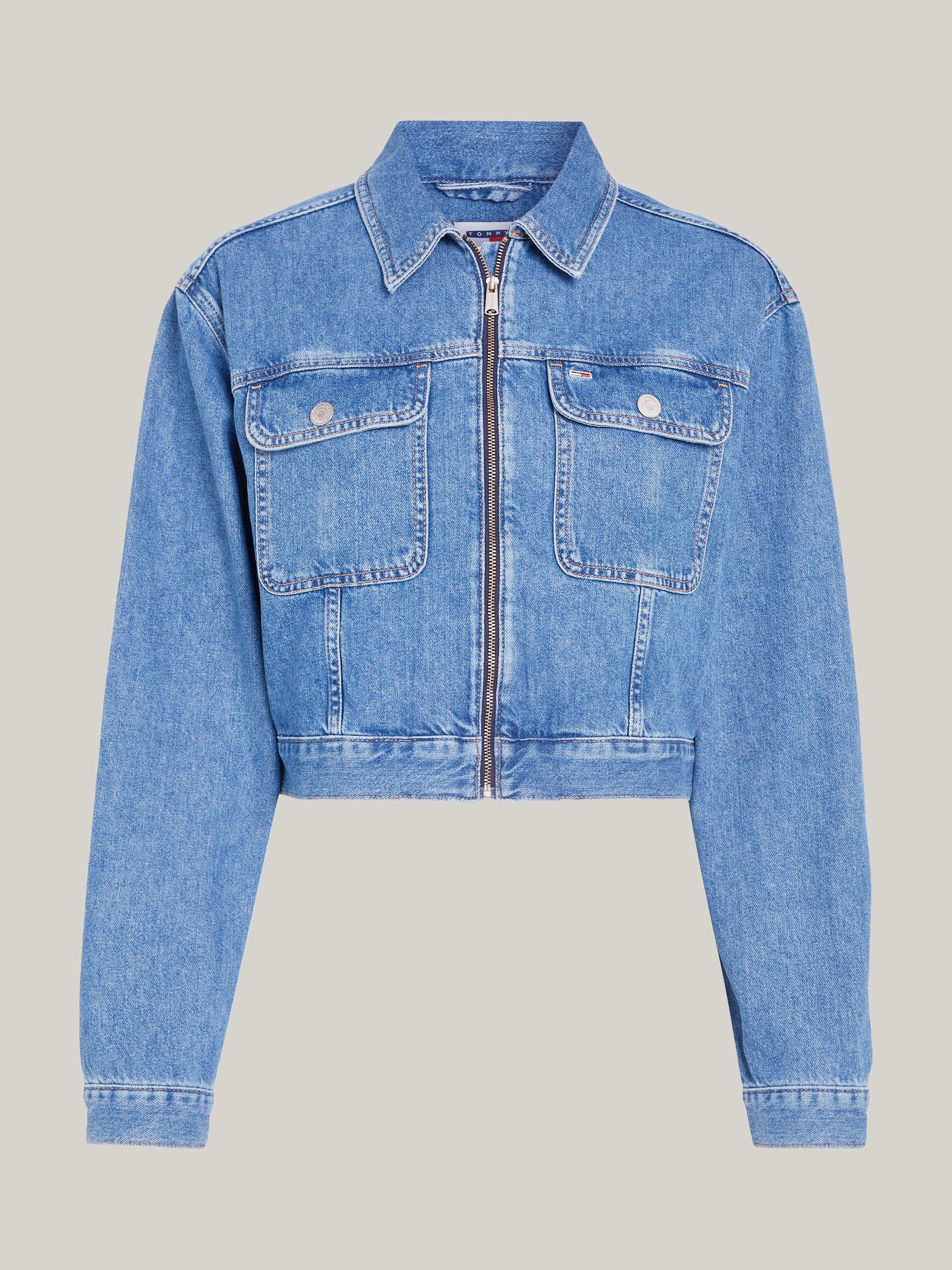 Claire Zip-Thru Cropped Trucker Jacket | Coats & Jackets