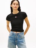 Tommy Badge Ribbed Slim T-Shirt