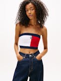 Badge Cropped Tube Top