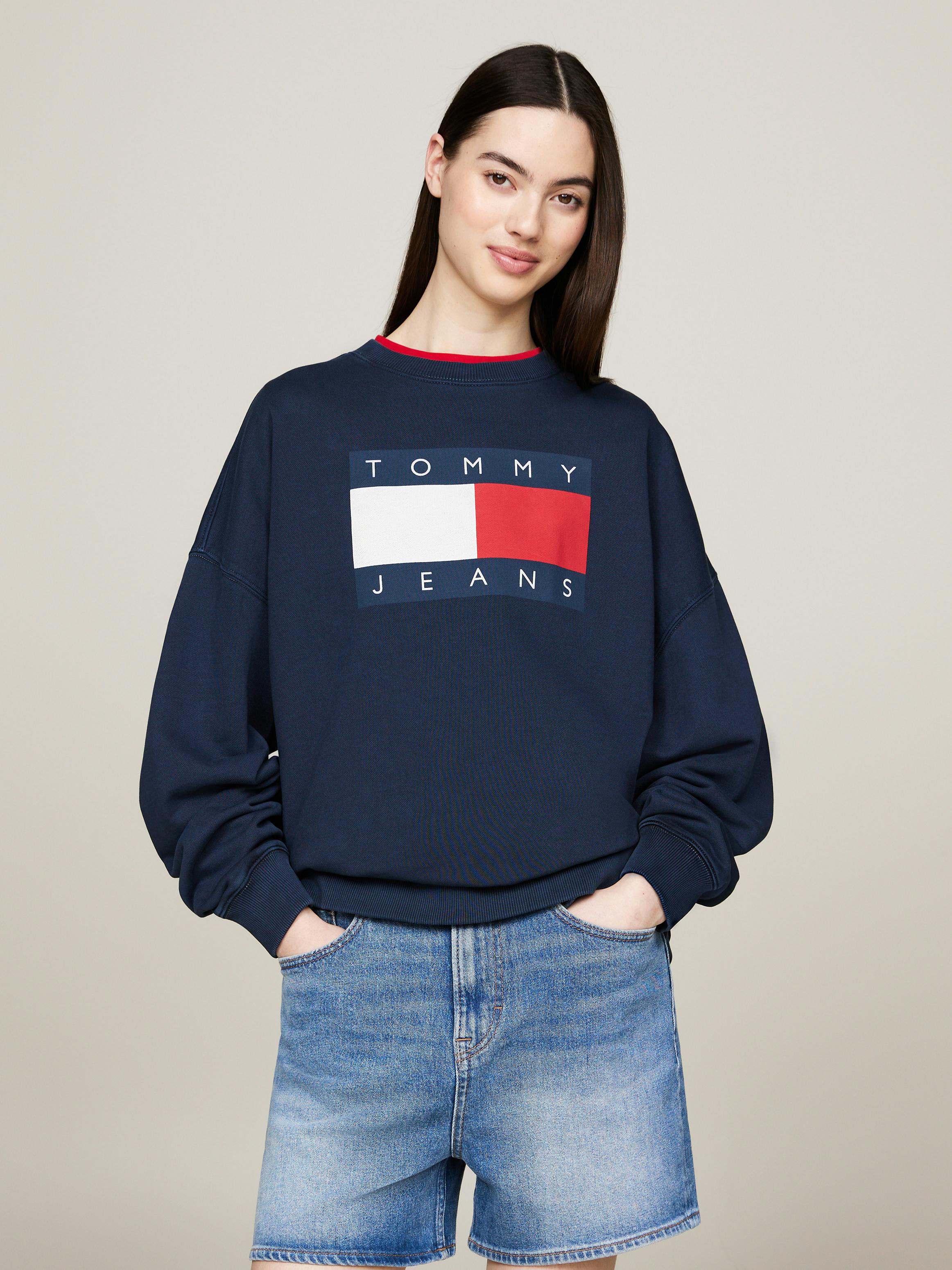 Flag Oversized Fit Sweatshirt Sweatshirts Hoodies Tommy Jeans