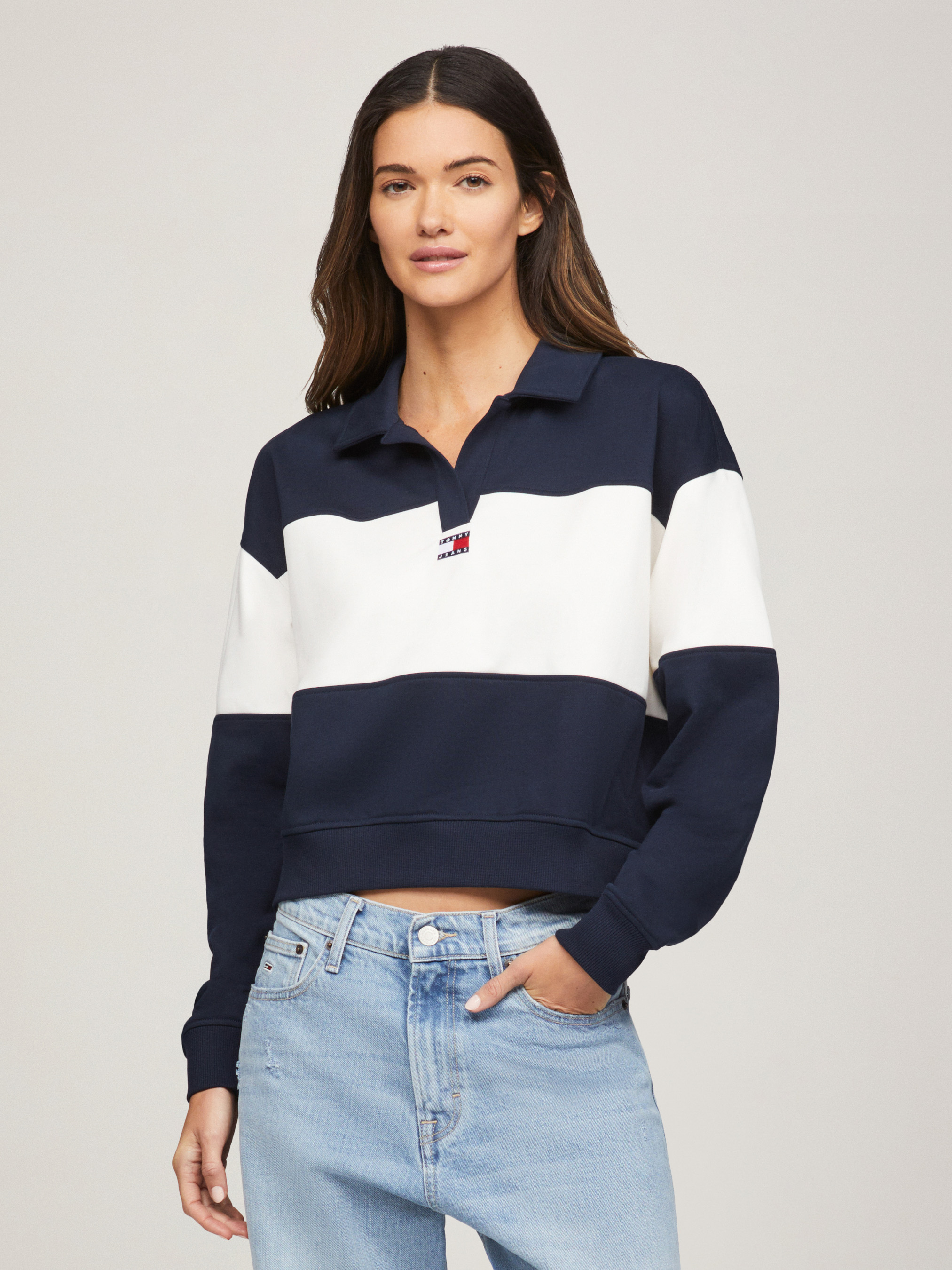 [ JEANS] Color Block Rugby Sweatshirt ★人気★ Colourblock Badge Sweatshirt | Sweatshirts & Hoodies | Tommy