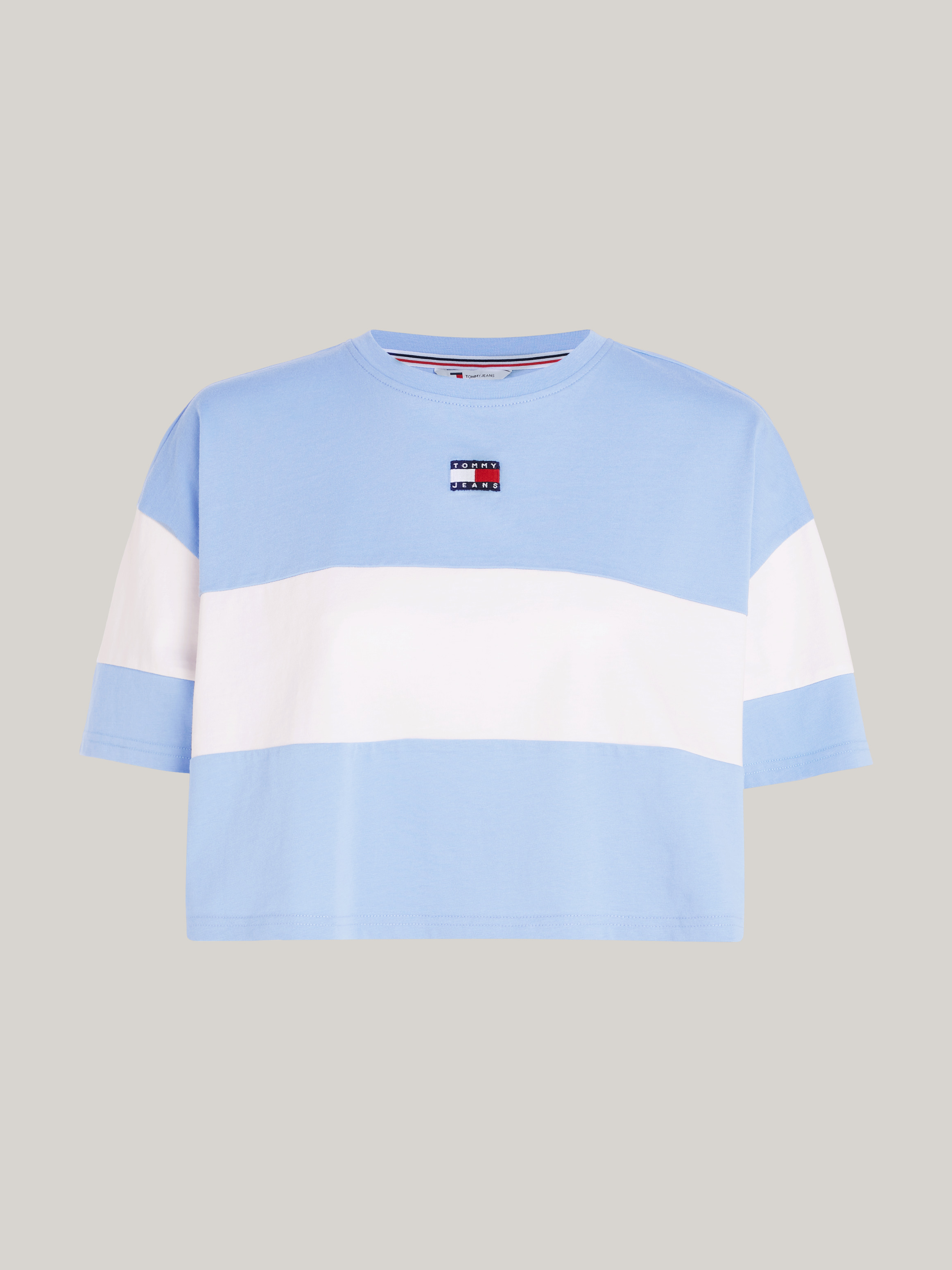 Cropped Colour-Blocked Badge T-Shirt | T-Shirts | Tommy Jeans