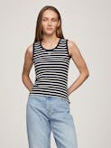 Ribbed Breton Stripe Tank Top