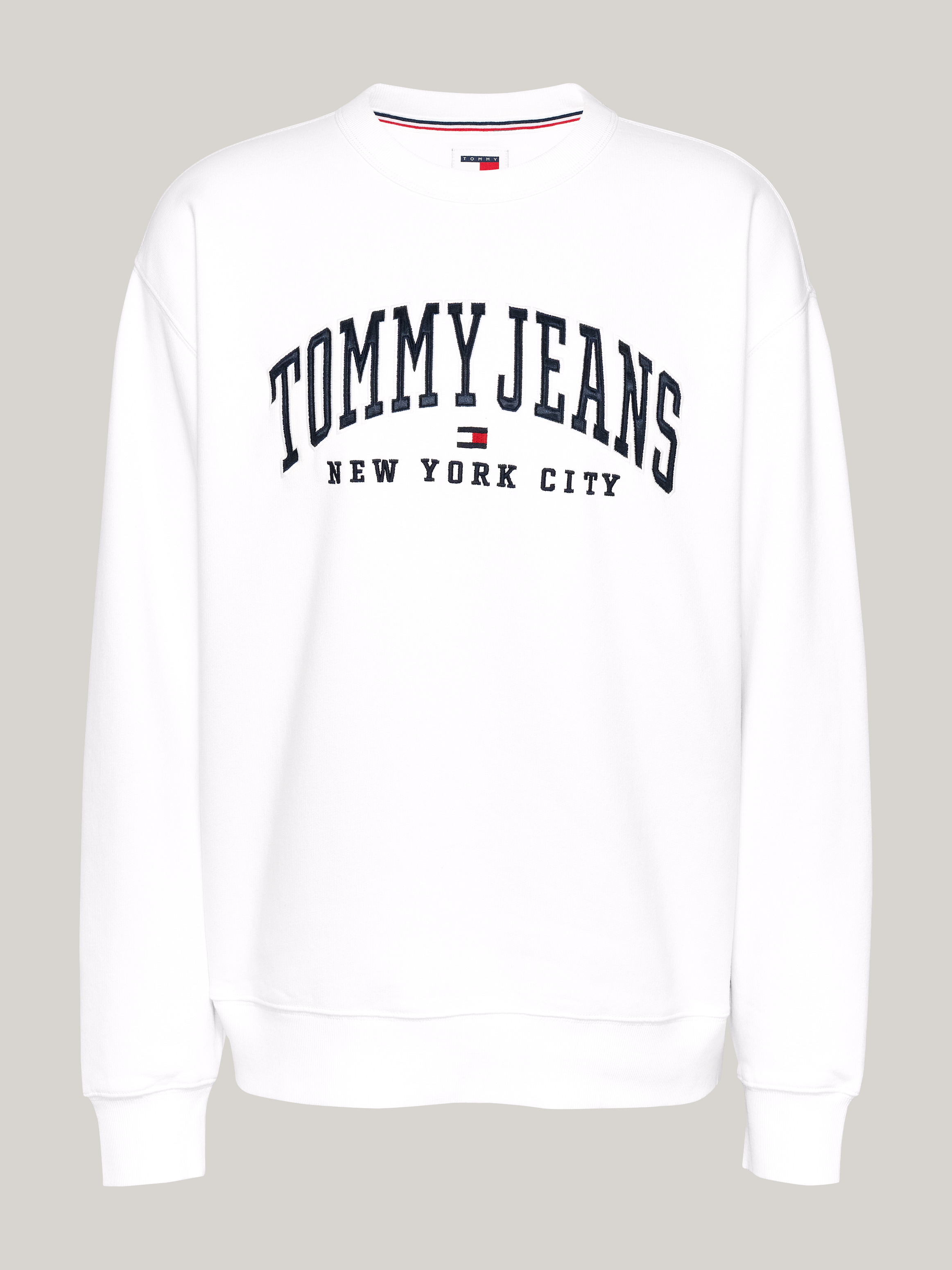 Tommy jeans white crew neck sales