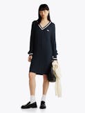 Badge Cable Sweater Dress