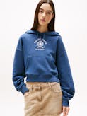 Crest Logo Boxy Cropped Hoody
