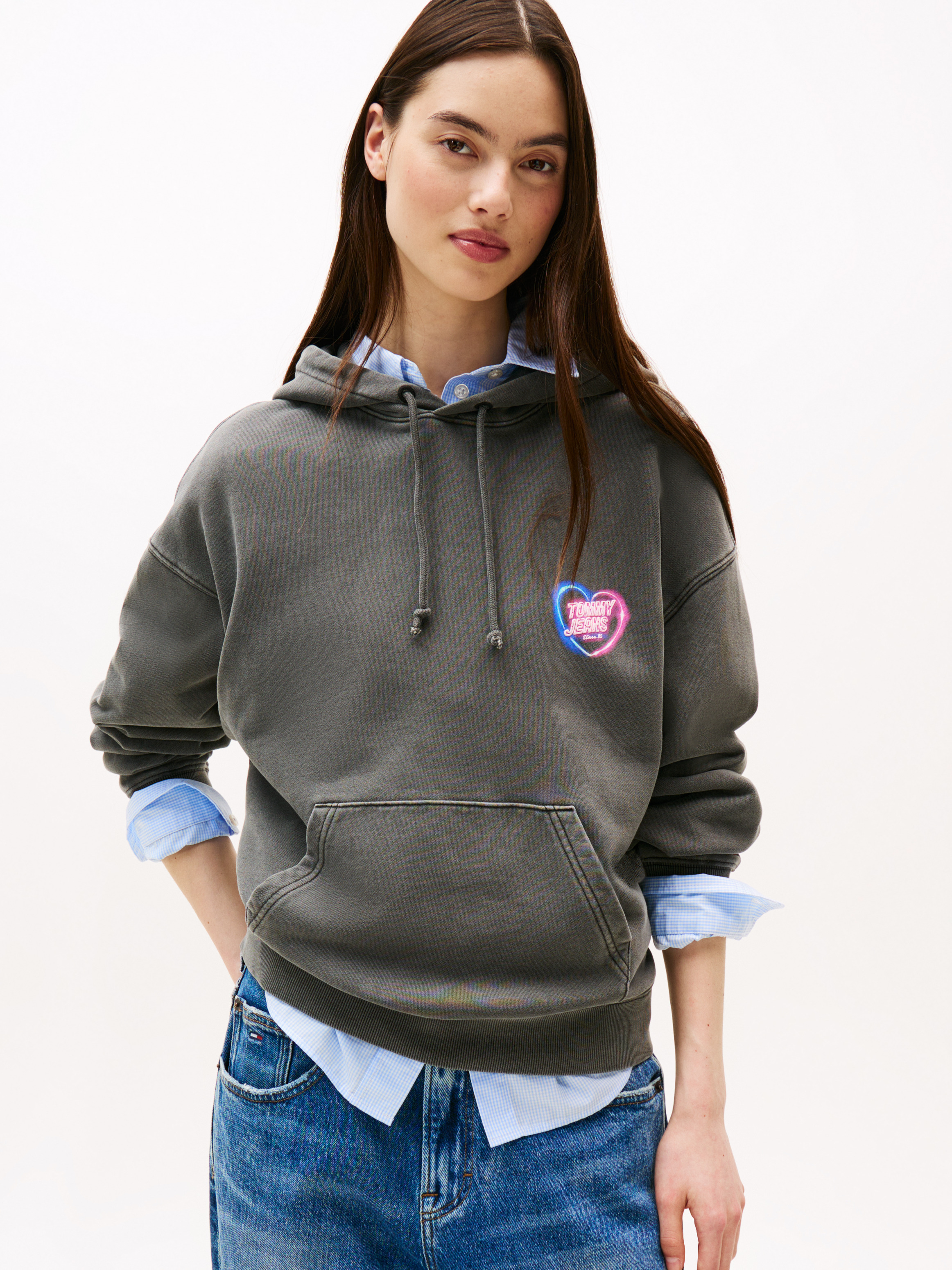 売れ筋商品|||トミーヒルフィガー パーカー・スウェットシャツ レディース アウター CROP HEART HOODIE - Sweatshirt - ecru TOMMY HILFIGER ワケありアウトレット トミーヒルフィガー