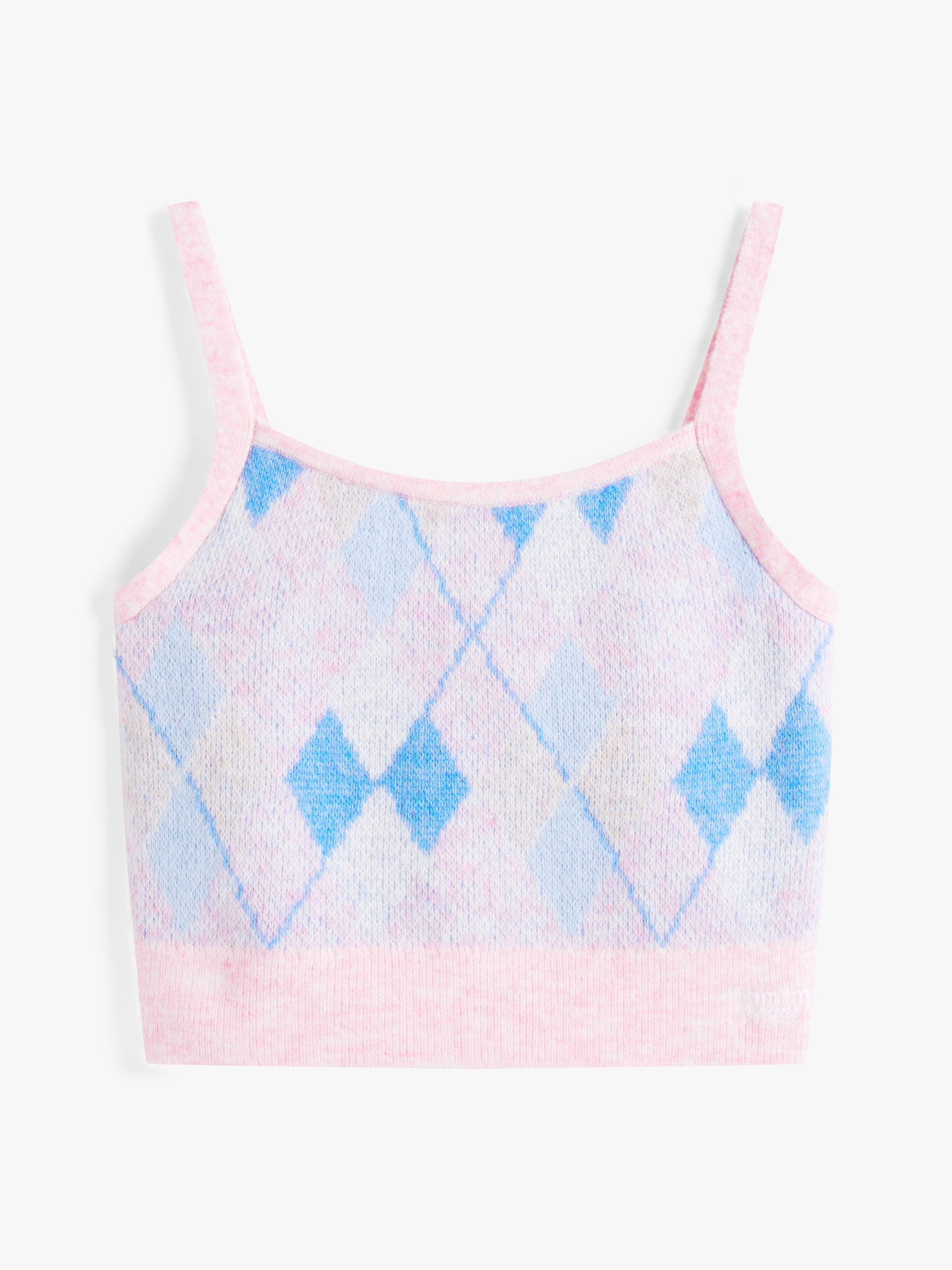 売れ筋商品|||トミーヒルフィガー Tシャツ レディース トップス CROP ARGYLE CAMI - Top - carnival pink Crop Argyle Cami Top | Knitwear | Tommy Jeans