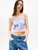 Crop Argyle Cami Top