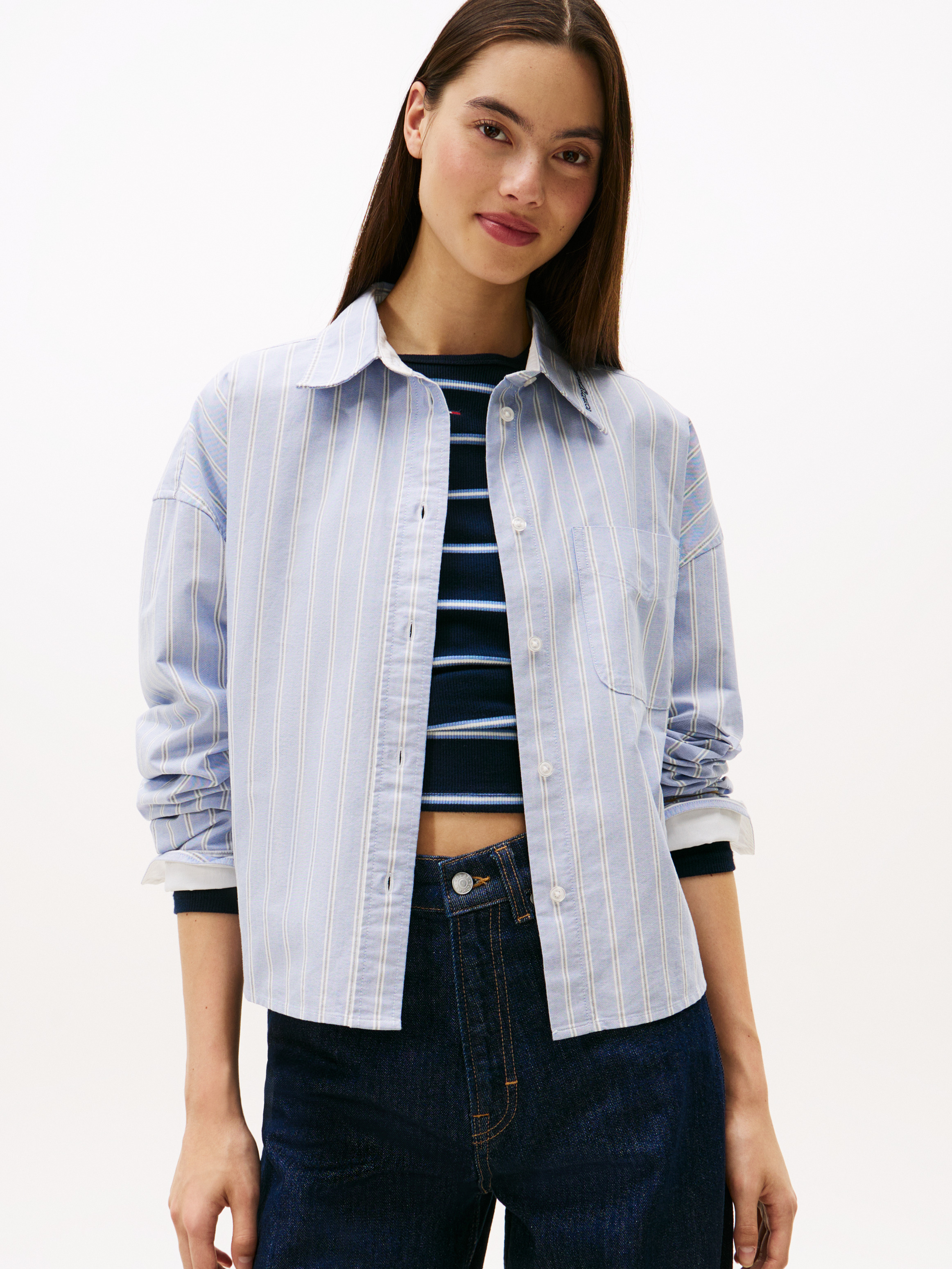 Cropped Oxford Shirt