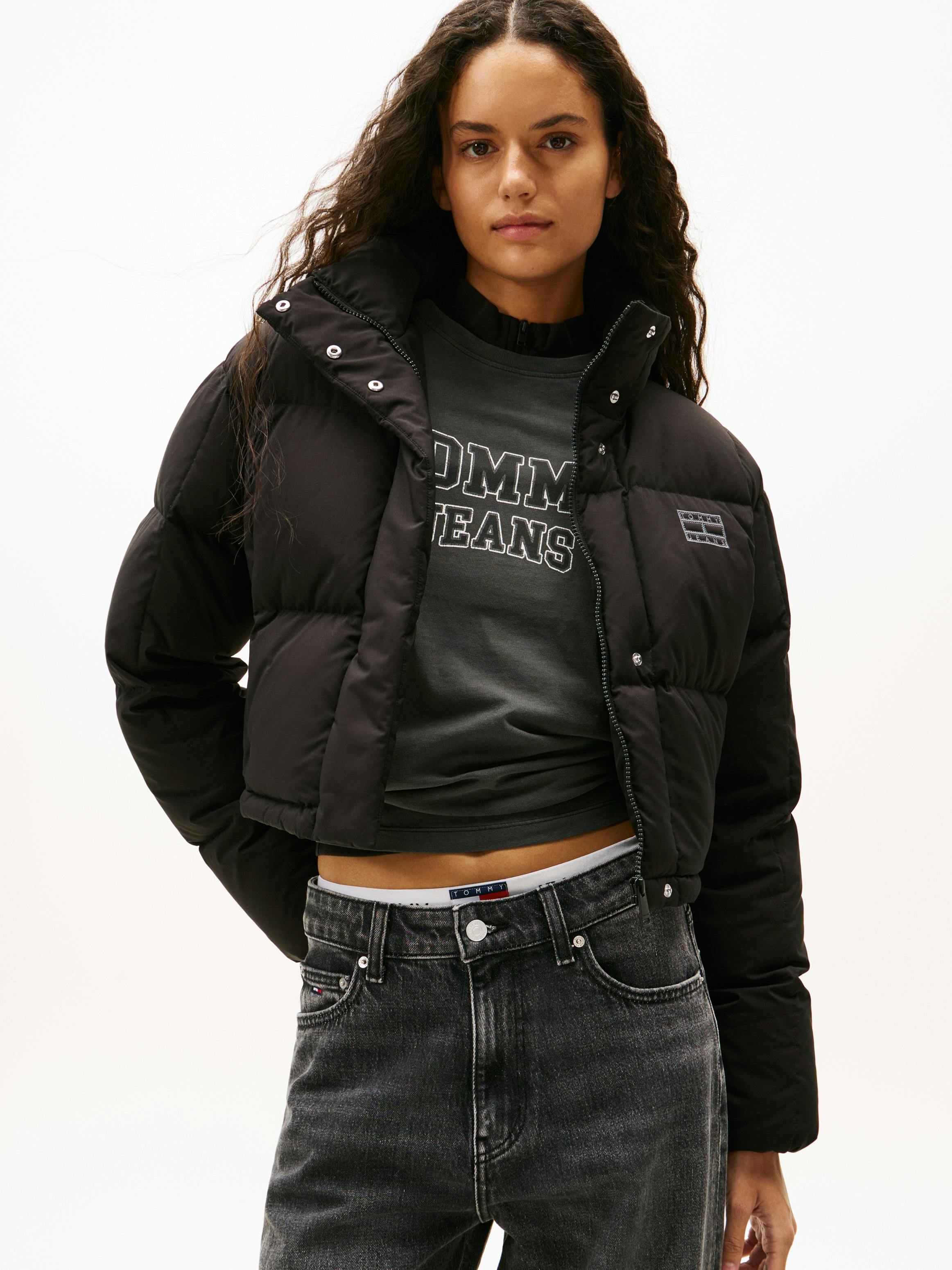 Down Cropped Alaska Puffer Jacket | Coats & Jackets | Tommy Jeans