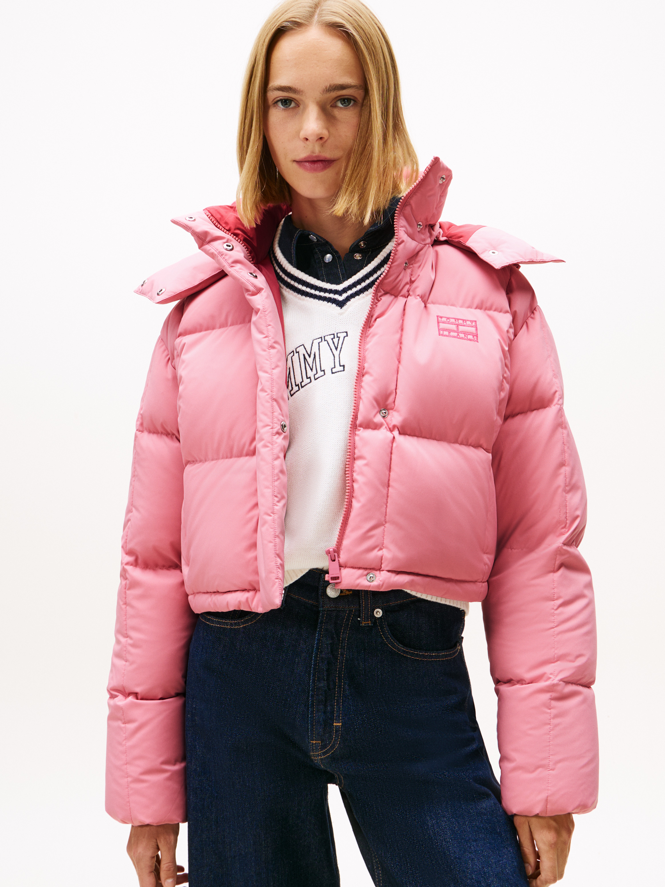Down Cropped Alaska Puffer Jacket