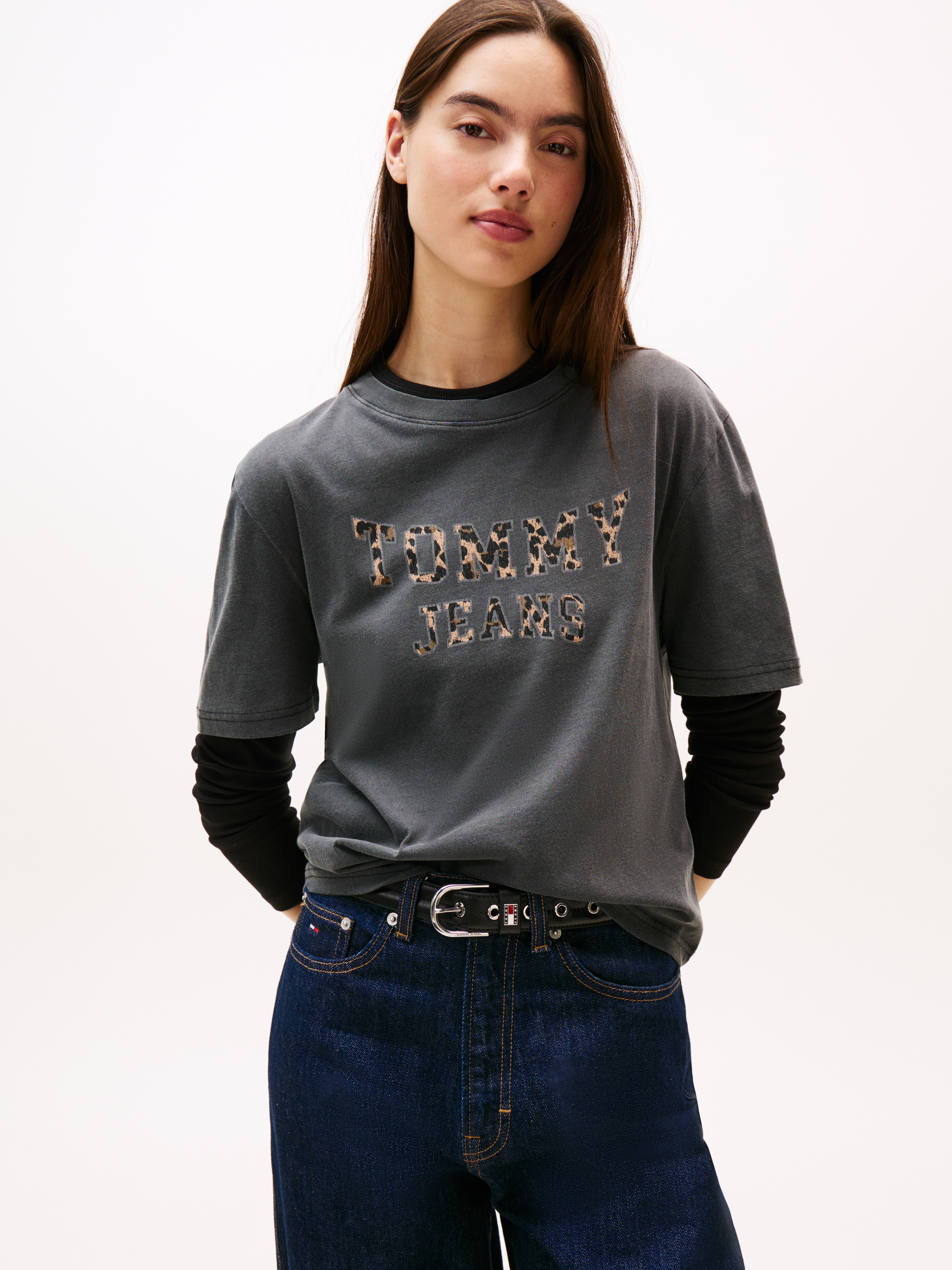 Leopard Varsity Boxy Tee