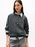 Varsity Leopard Appliqué Logo Boxy Sweatshirt
