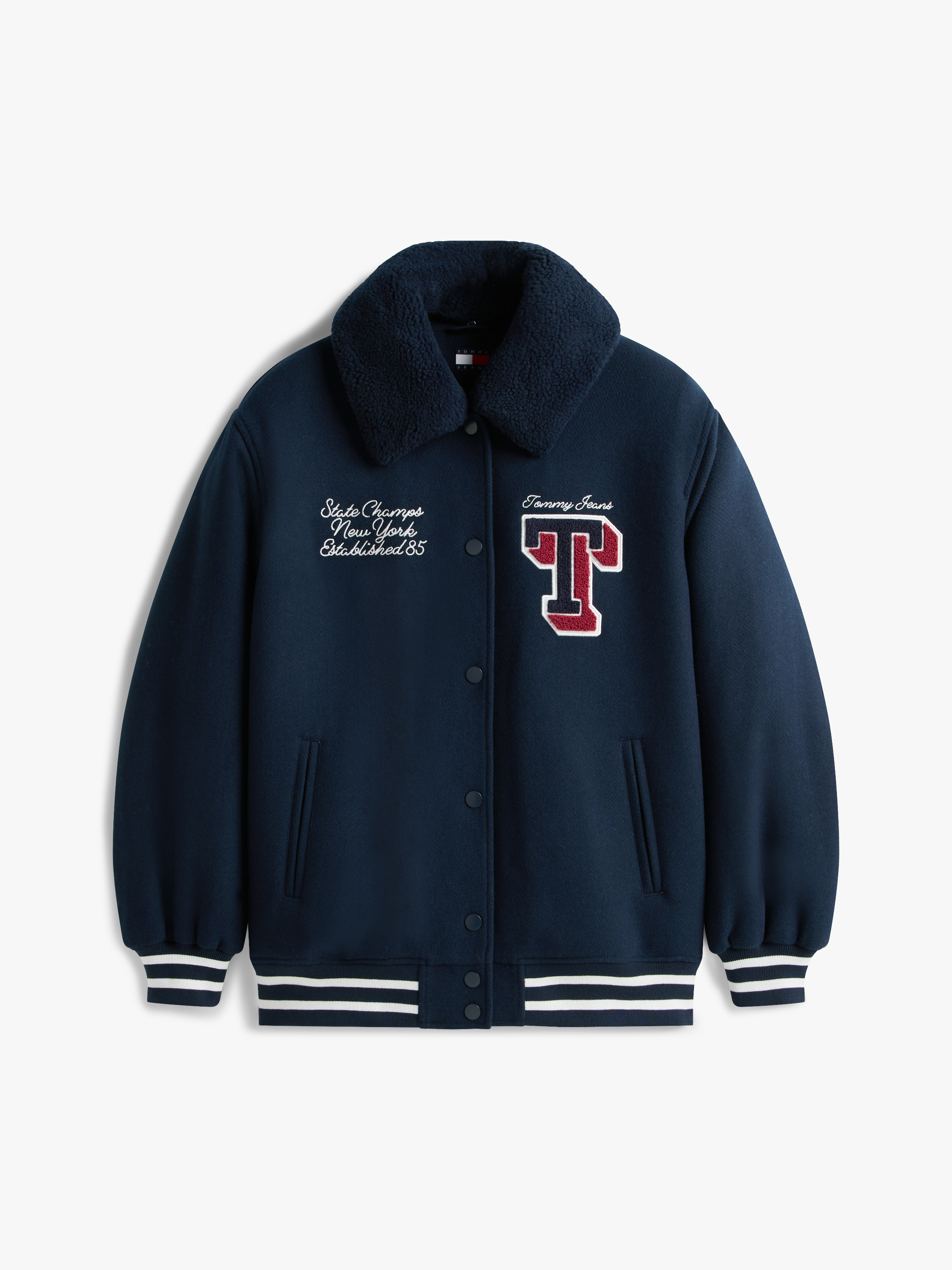 Padded Twill Oversized Varsity Jacket | Coats & Jackets | Tommy Jeans
