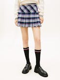 Tartan Check Pleated Mini Skirt