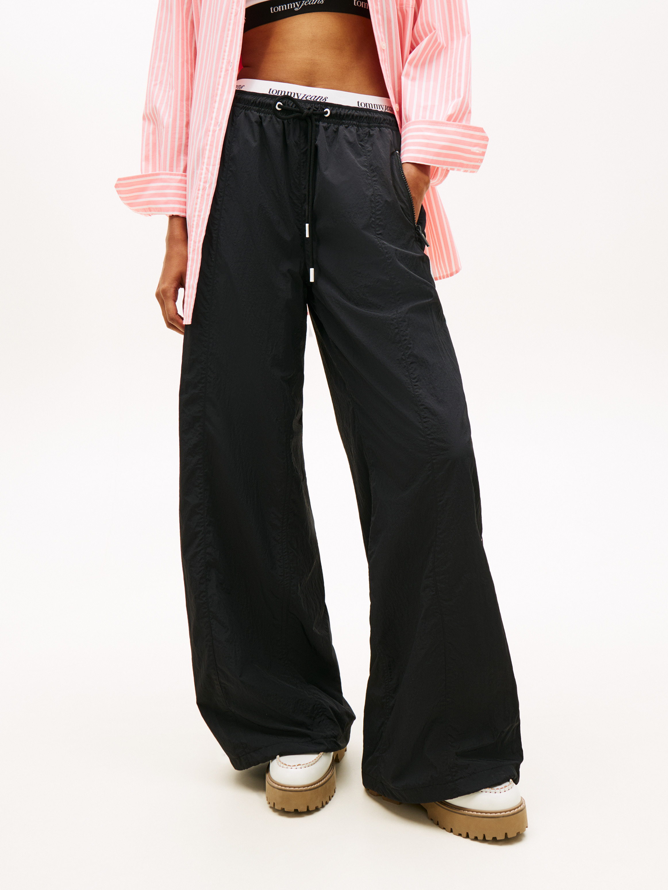 Repeat Logo Tape Wide Leg Joggers