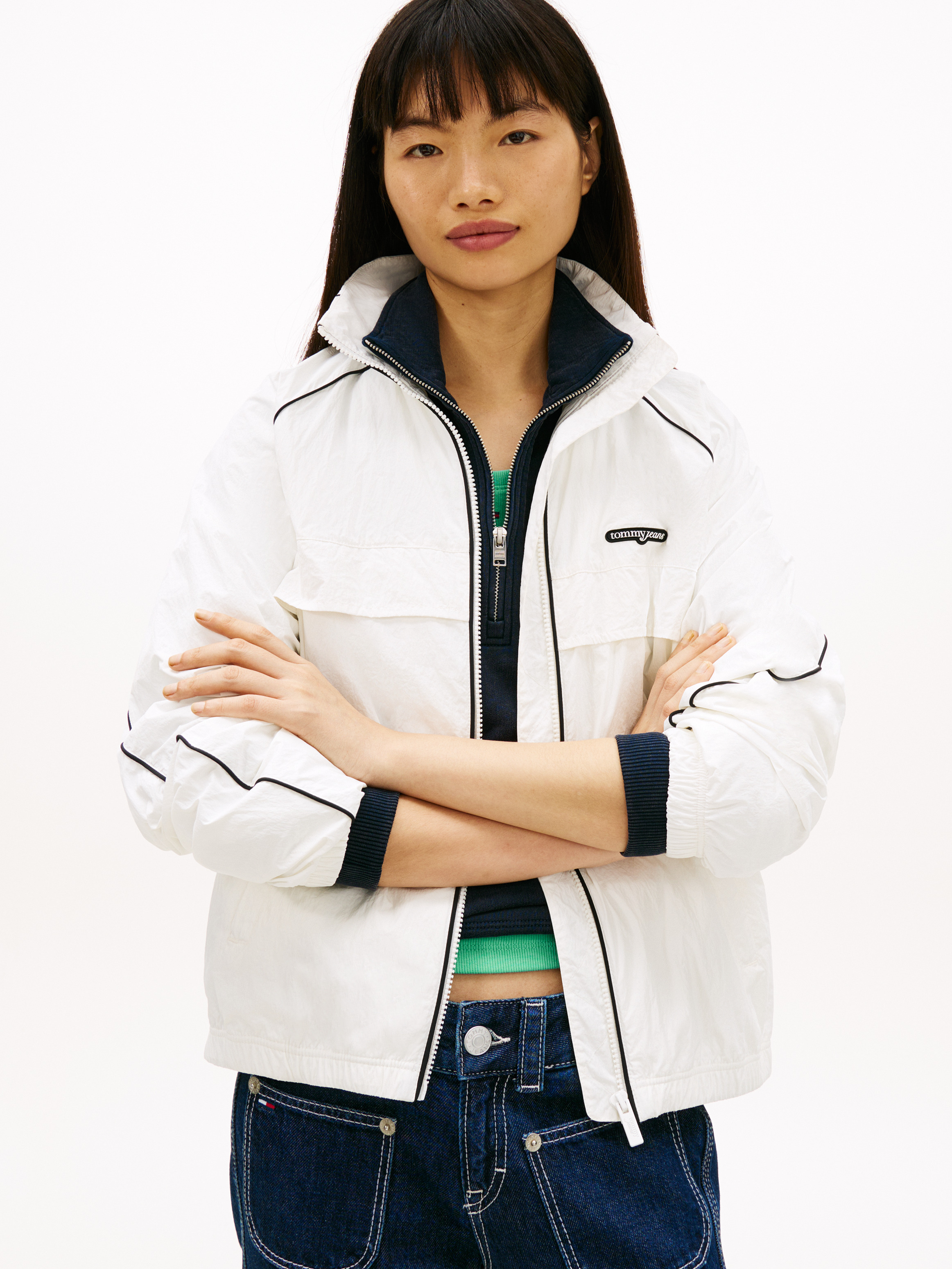 Water Repellent Piping Track Jacket