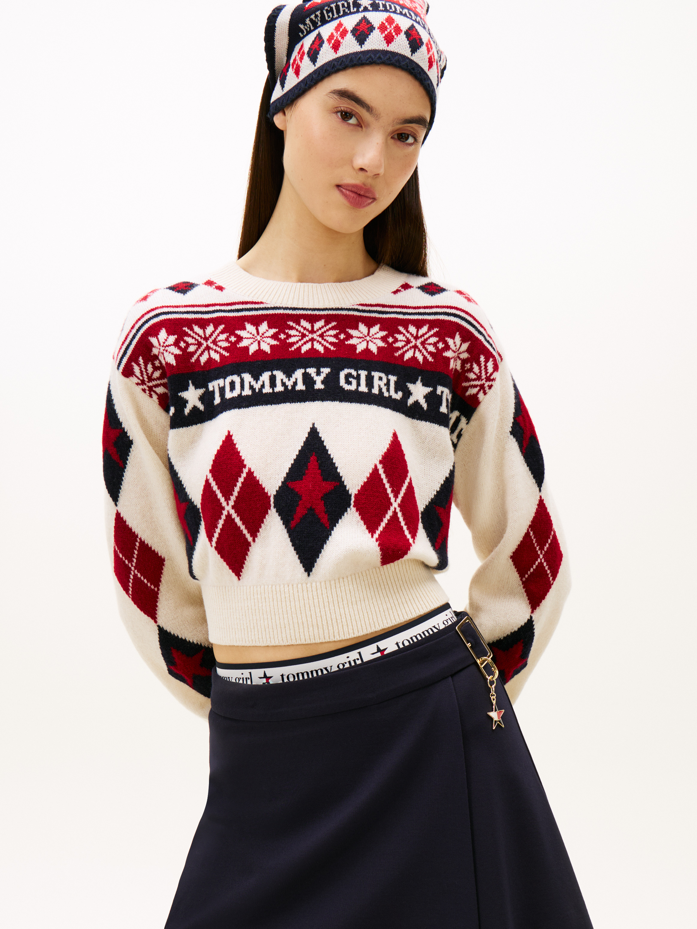 Tommy Girl Pure Wool Fair Isle Boxy Jumper
