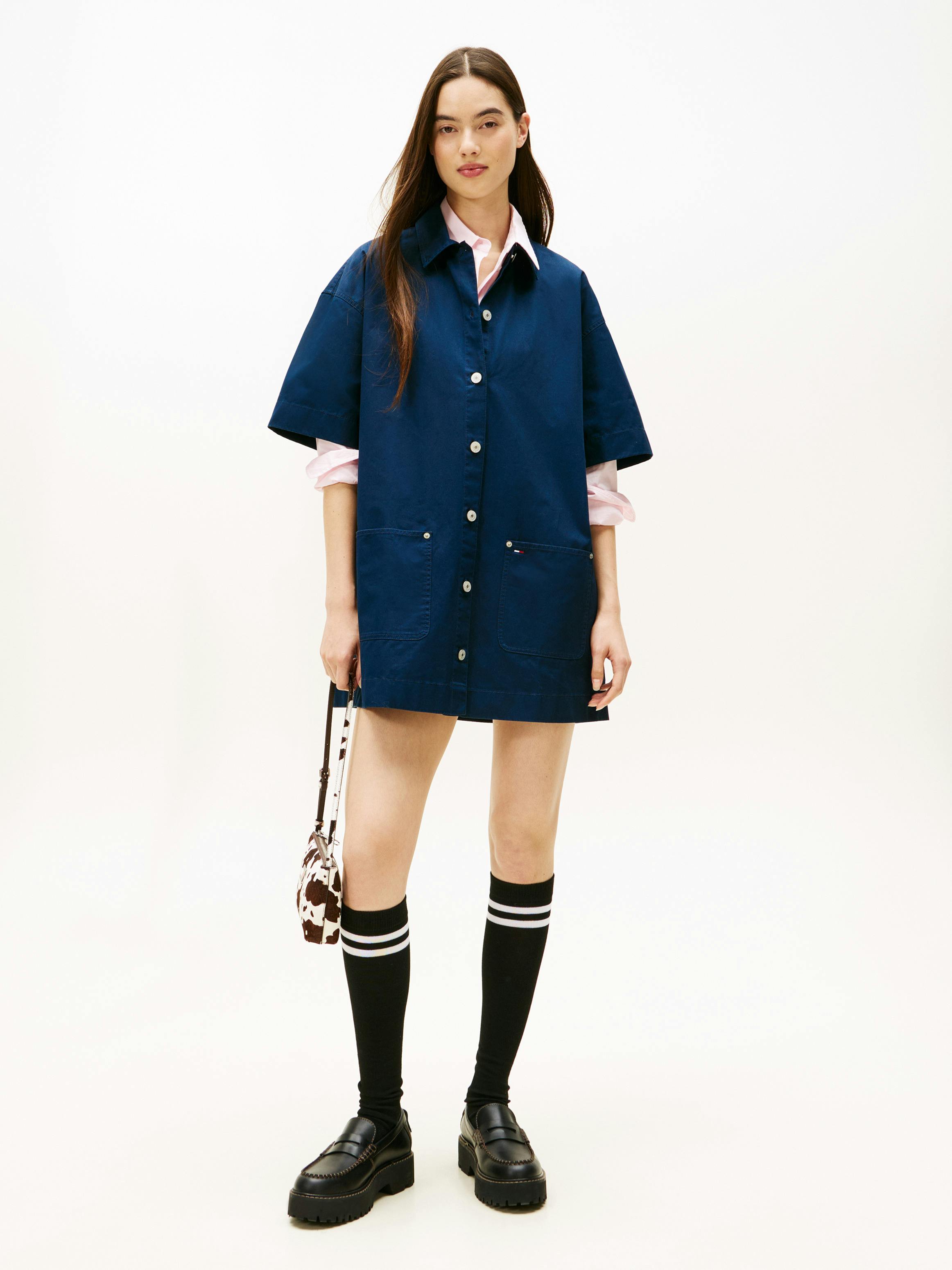 Patch Pocket Mini Loose Shirt Dress | Dresses & Skirts | Tommy Jeans Patch Pocket Mini Loose Shirt Dress | Dresses & Skirts | Tommy Jeans
