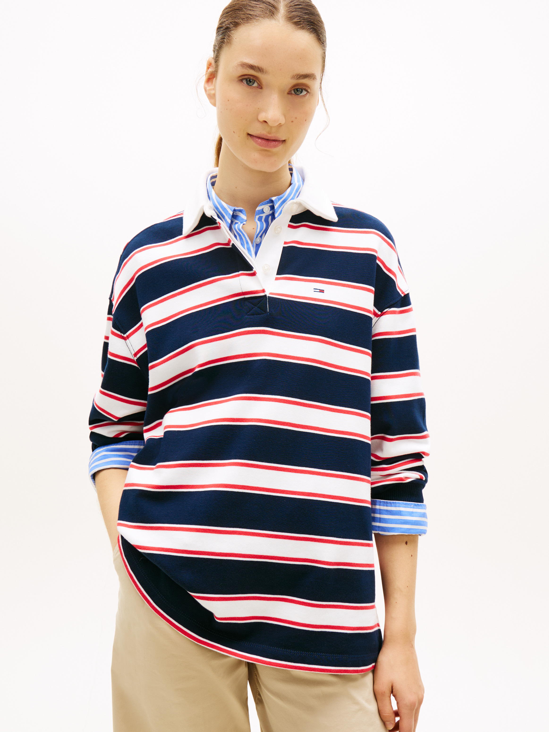 Relaxed Stripe Rugby Shirt