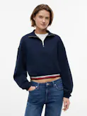 Boxy Quarter Zip Sweater